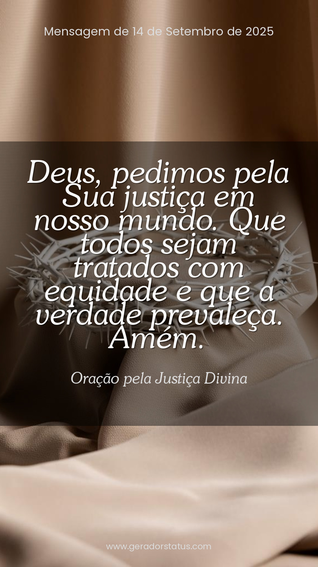 Status do dia: Oração Cristã