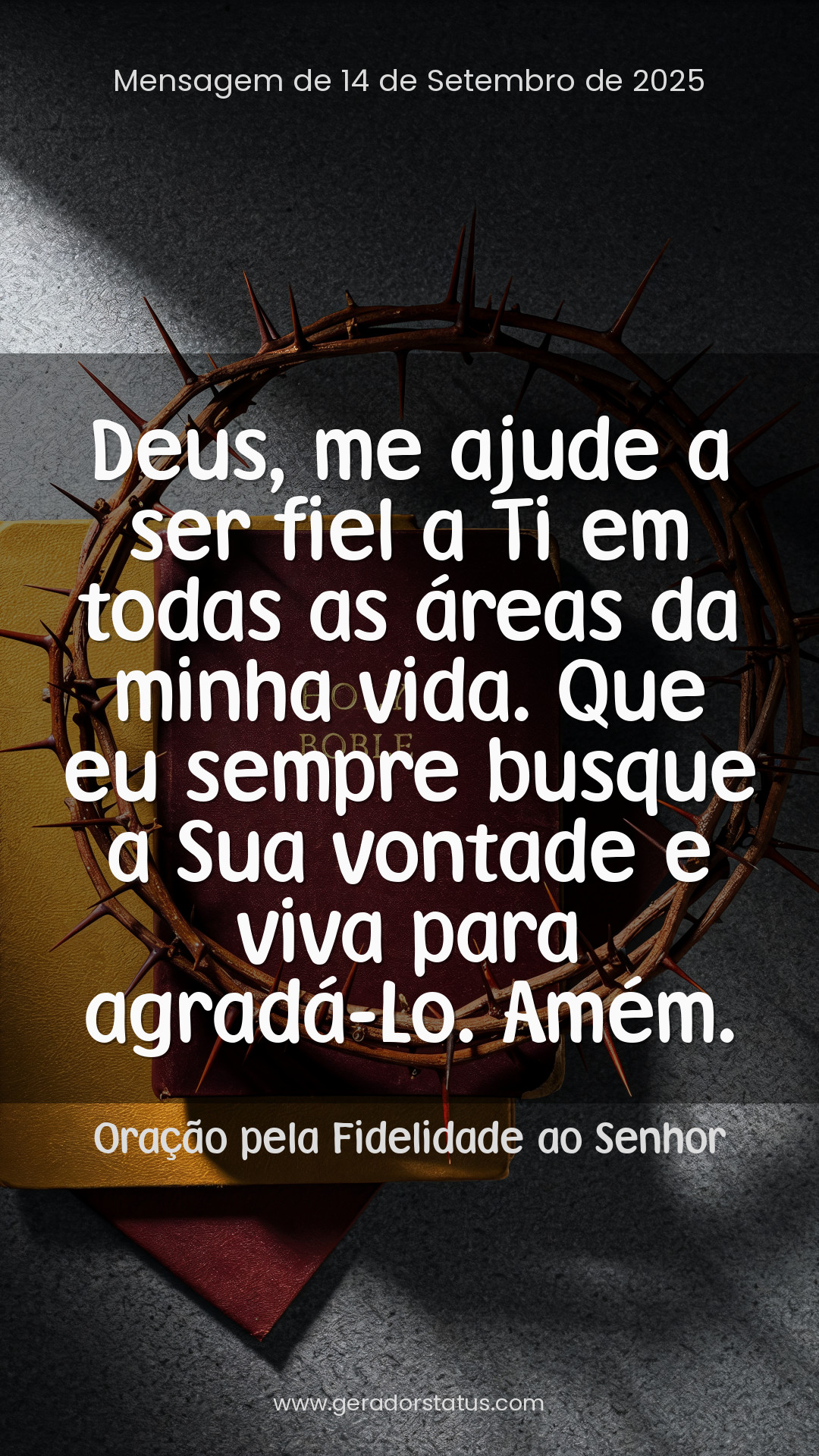 Status do dia: Oração Cristã