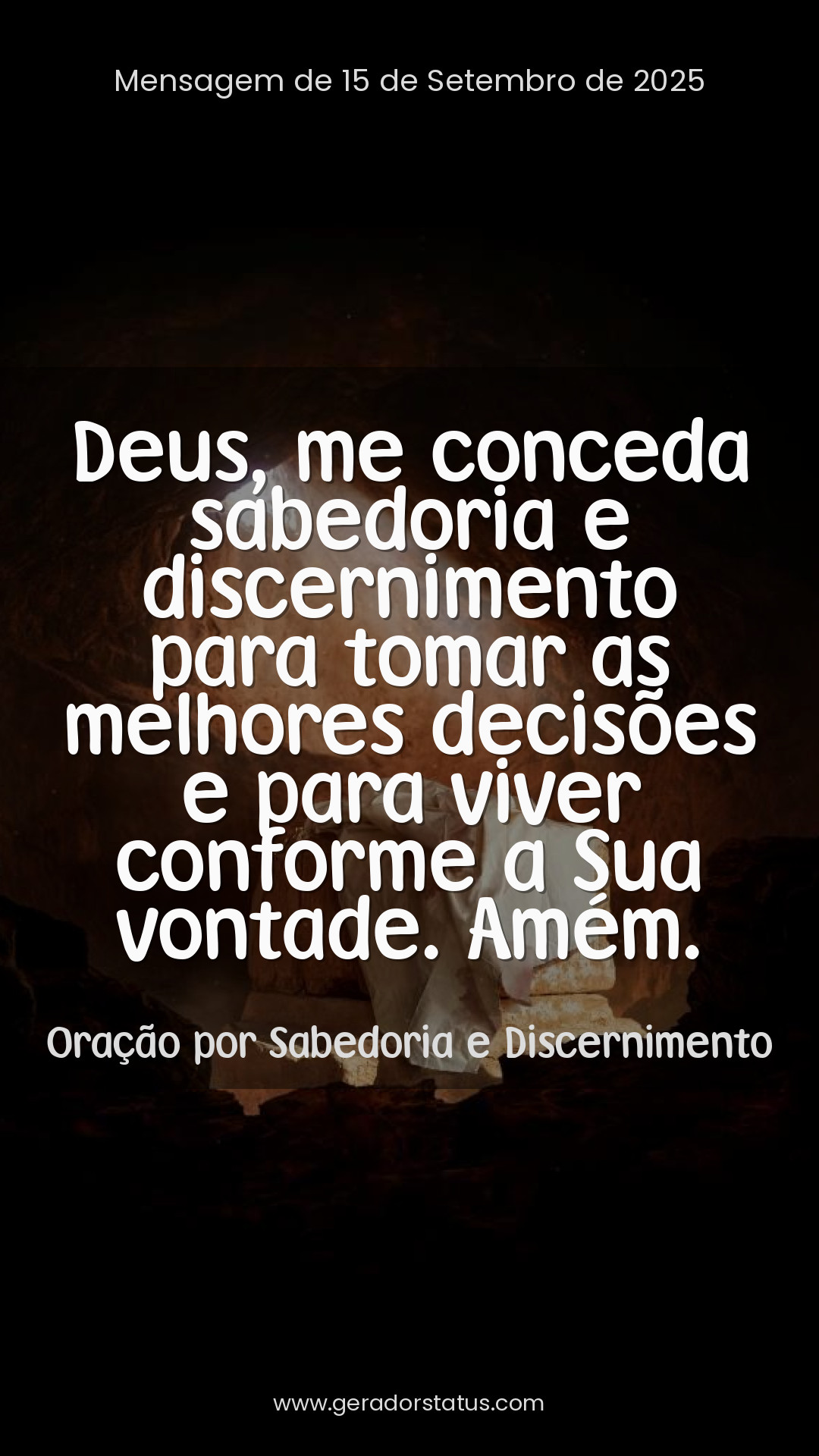 Status do dia: Oração Cristã