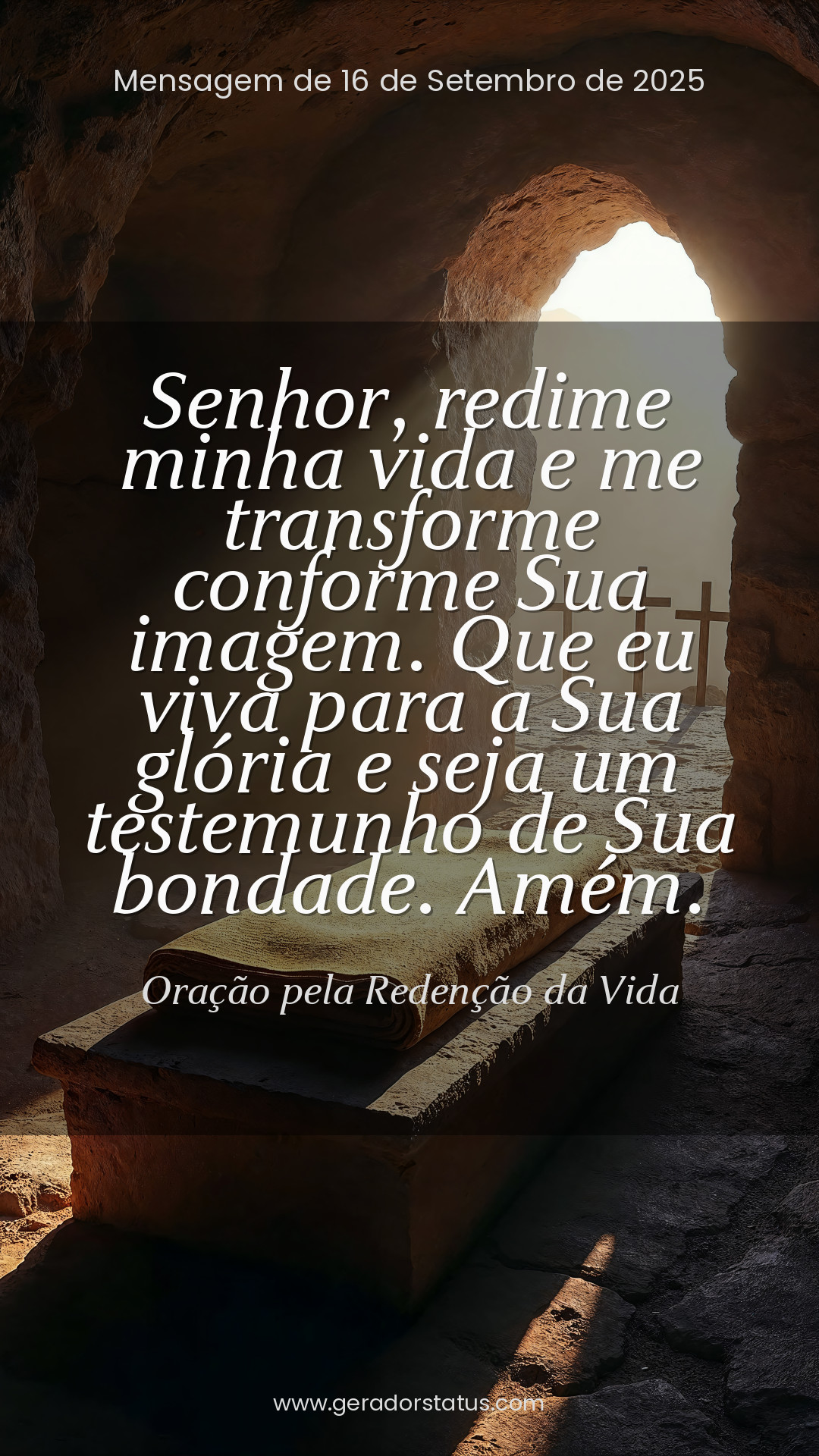 Status do dia: Oração Cristã