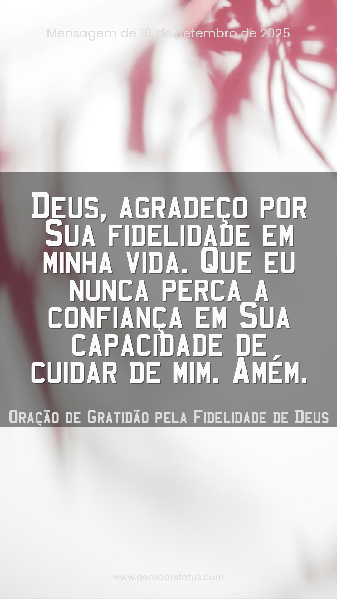 Status do dia: Oração Cristã