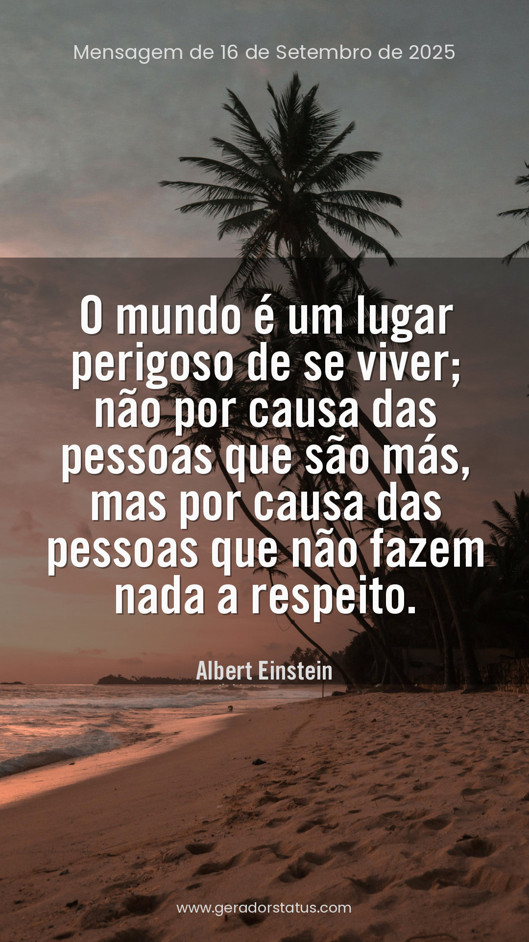 Status do dia: Reflexão