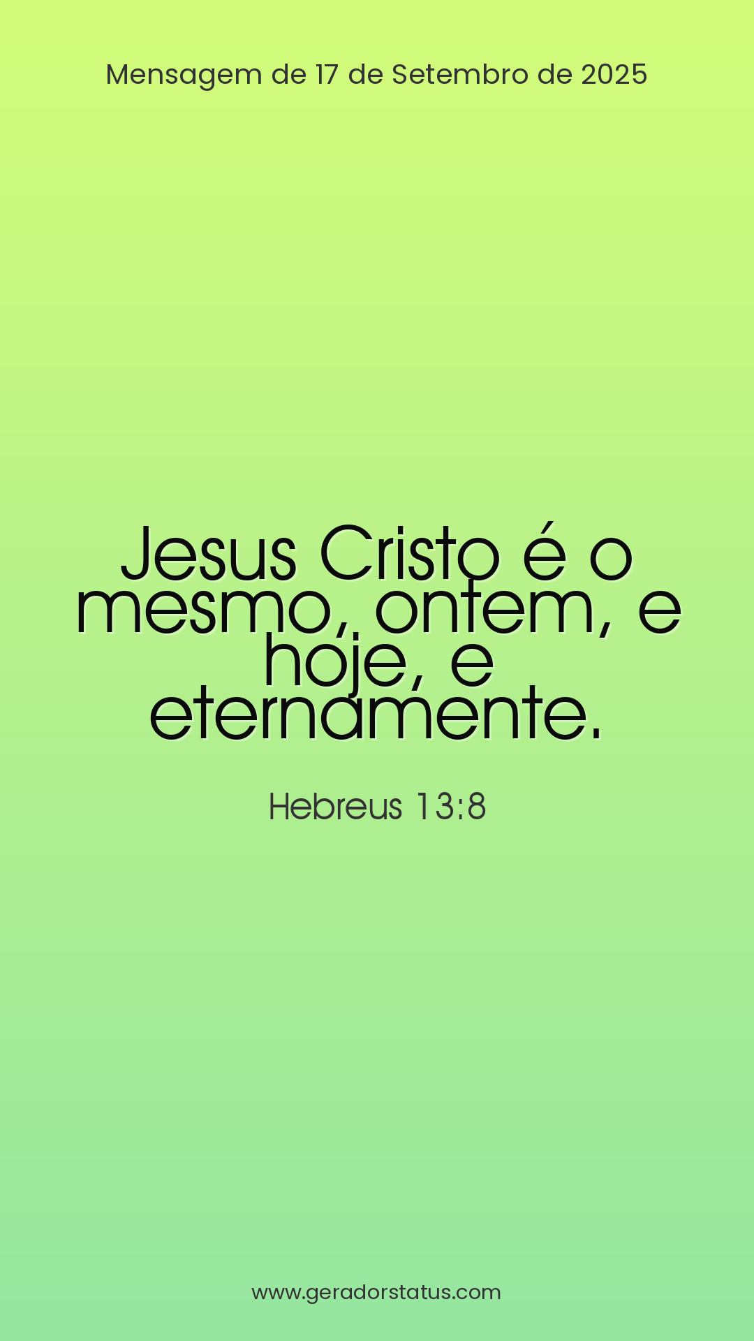 Status do dia: Versículo