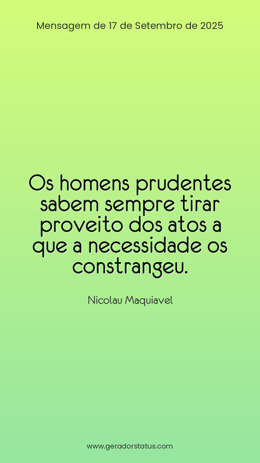 Status do dia: Sabedoria