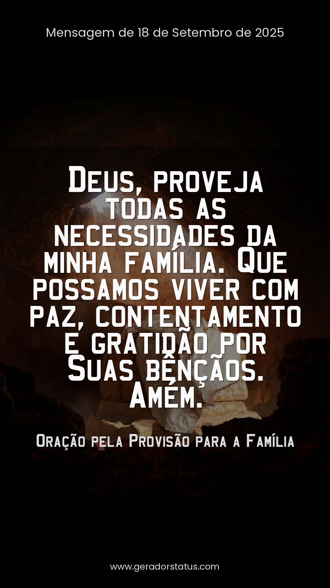 Status do dia: Oração Cristã