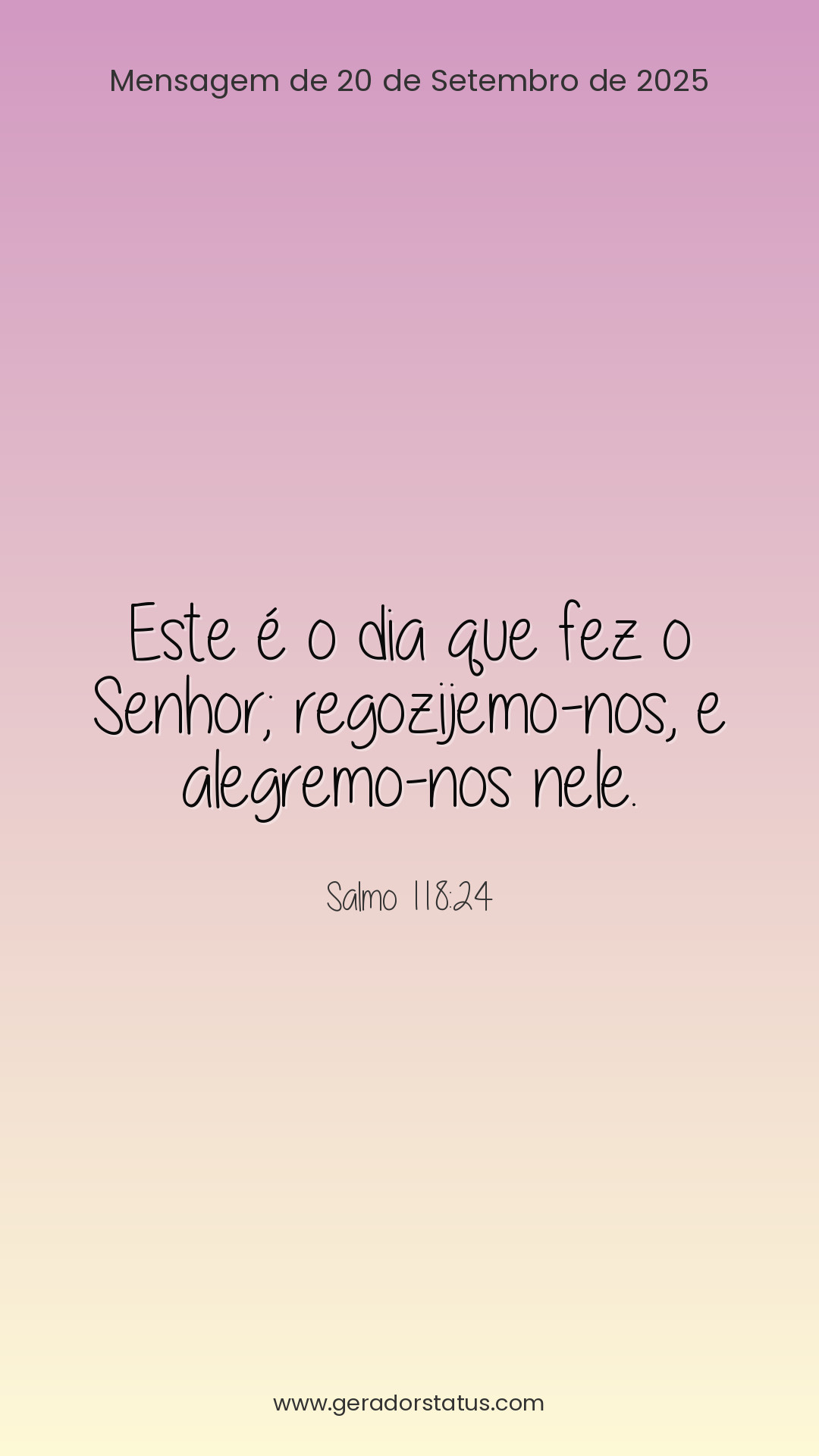 Status do dia: Salmo