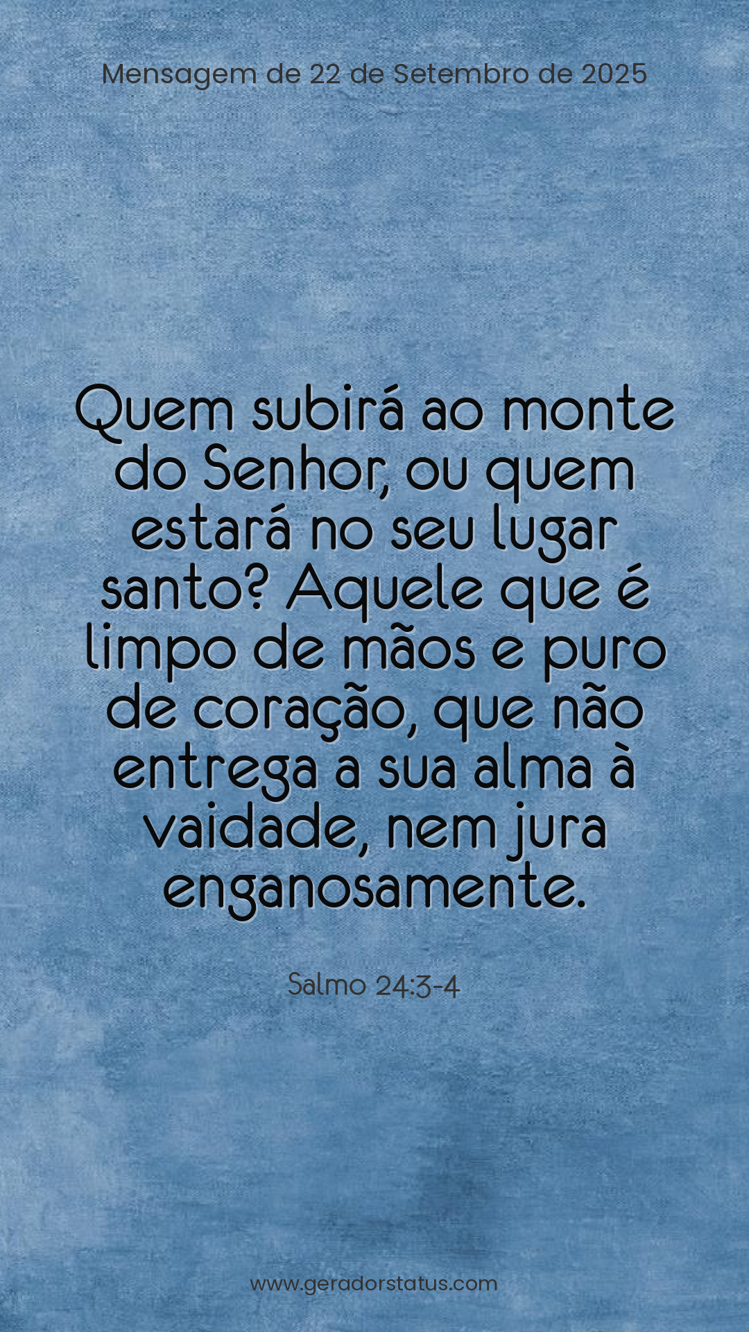 Status do dia: Salmo