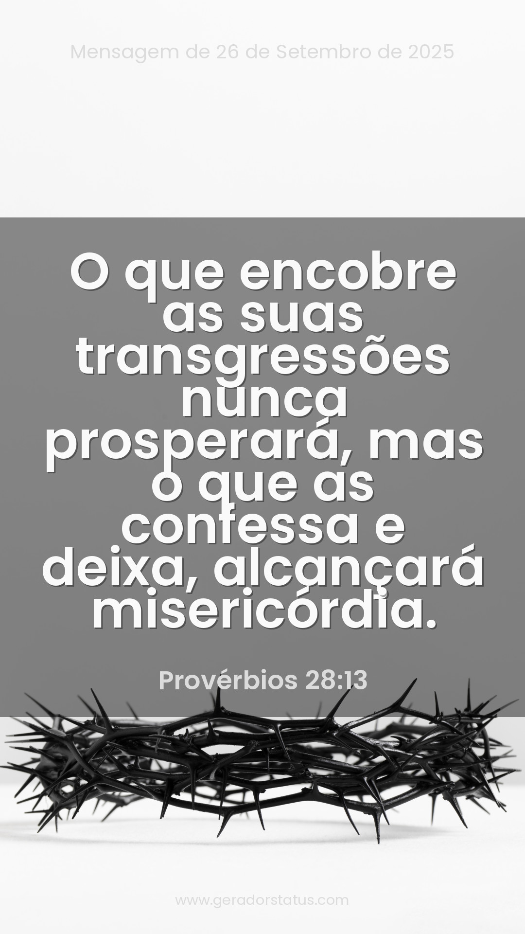 Status do dia: Versículo