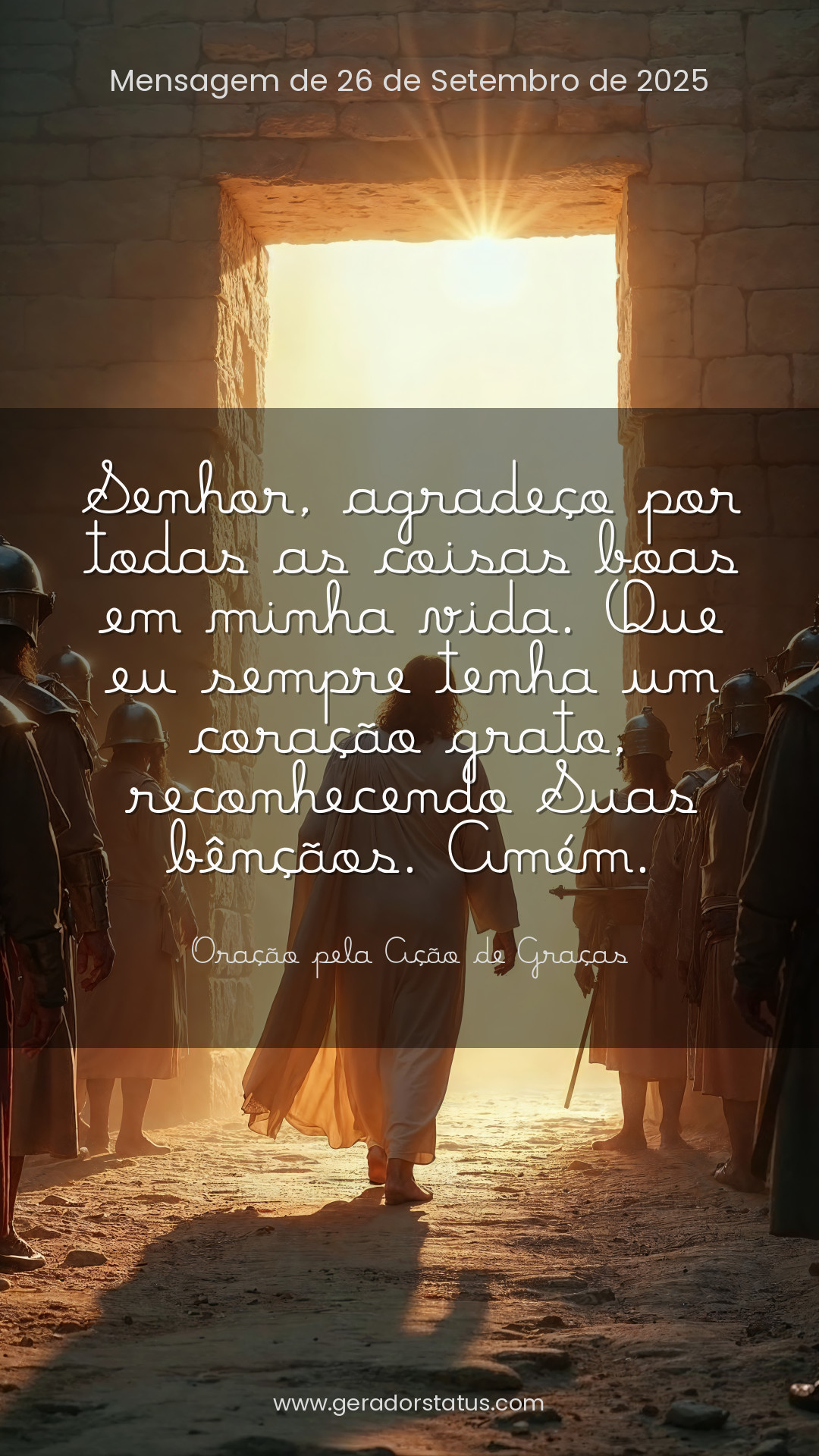 Status do dia: Oração Cristã