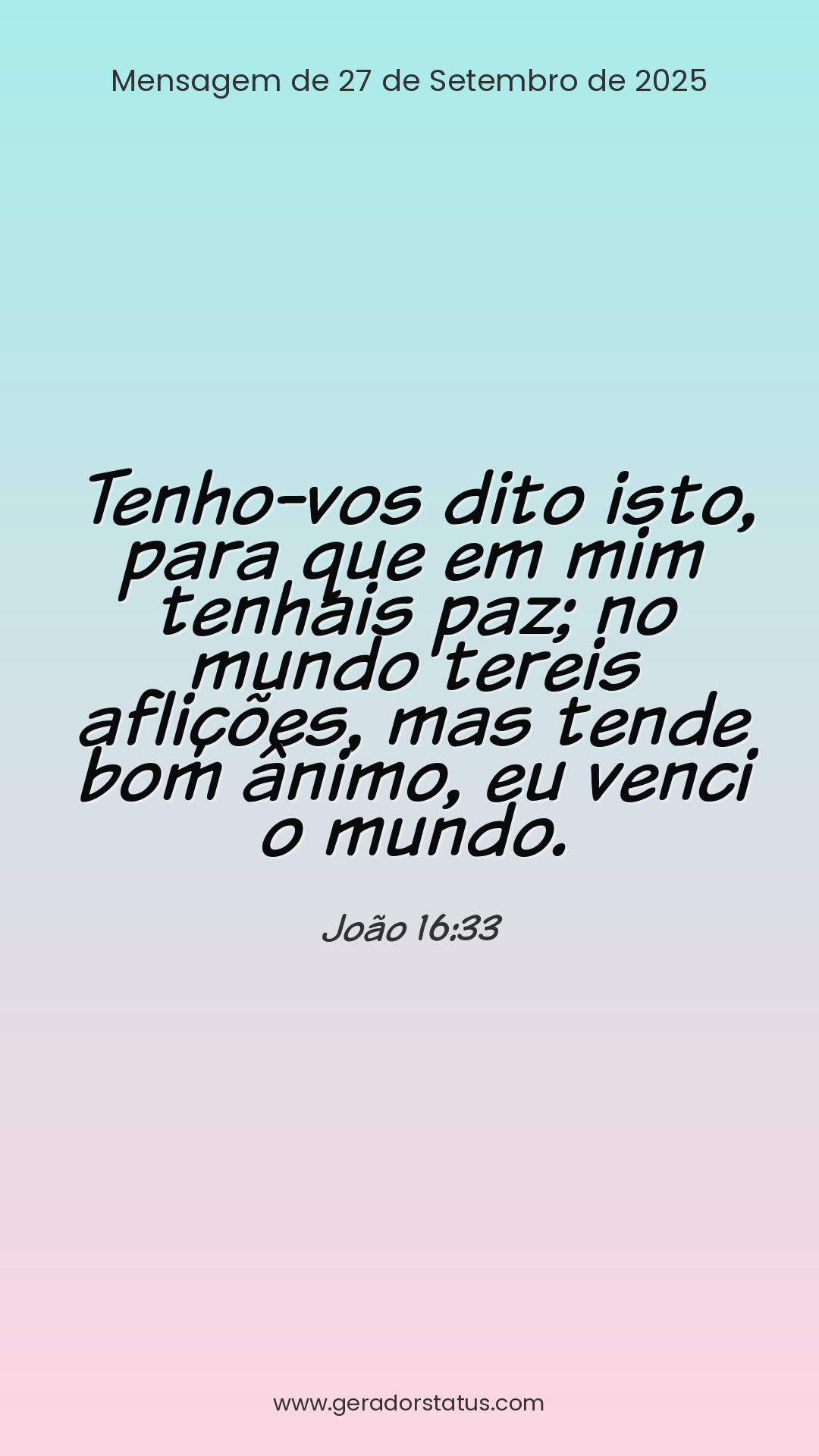 Status do dia: Versículo