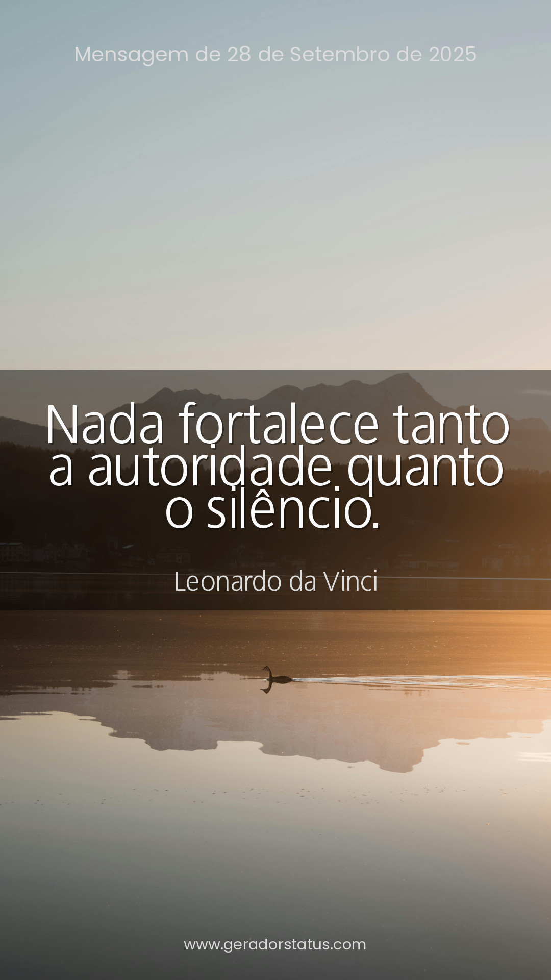 Status do dia: Reflexão