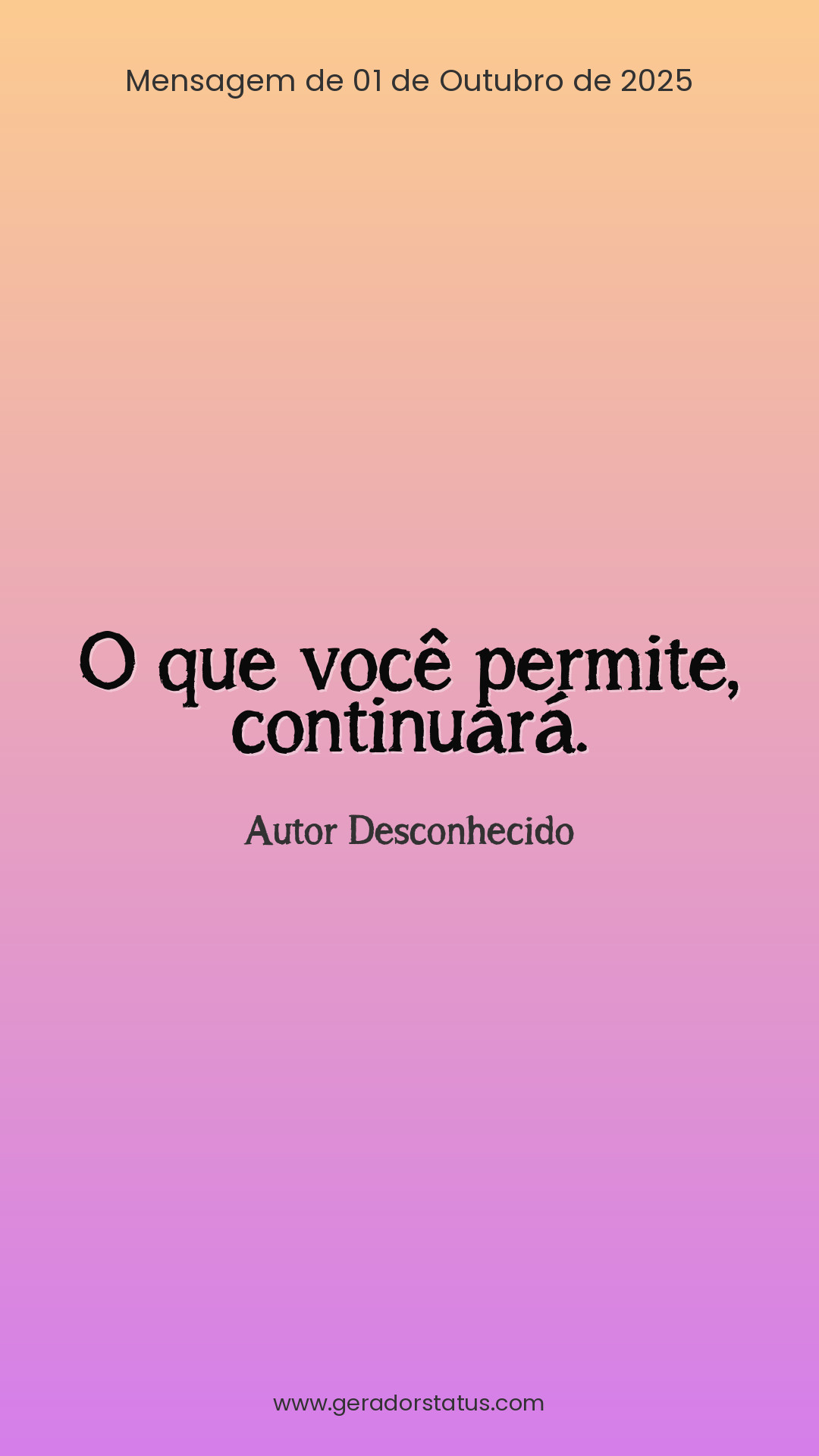 Status do dia: Reflexão