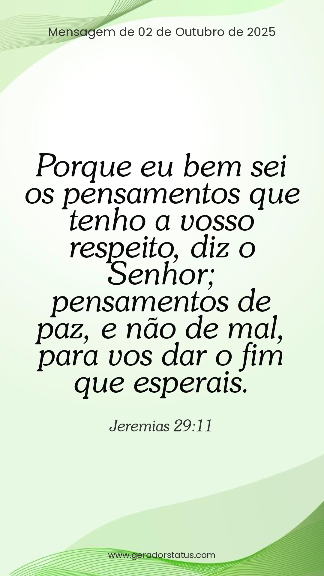 Status do dia: Versículo