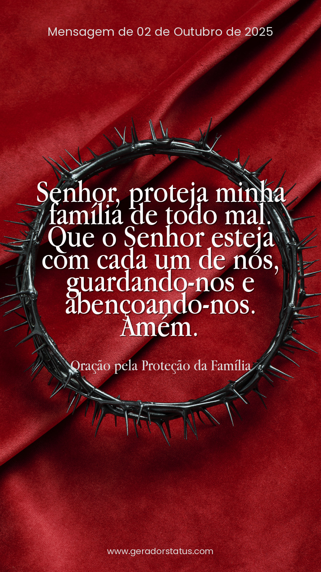 Status do dia: Oração Cristã