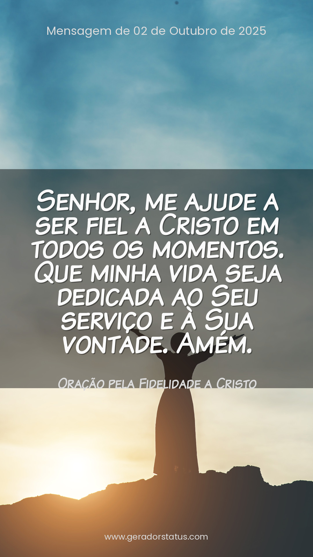 Status do dia: Oração Cristã