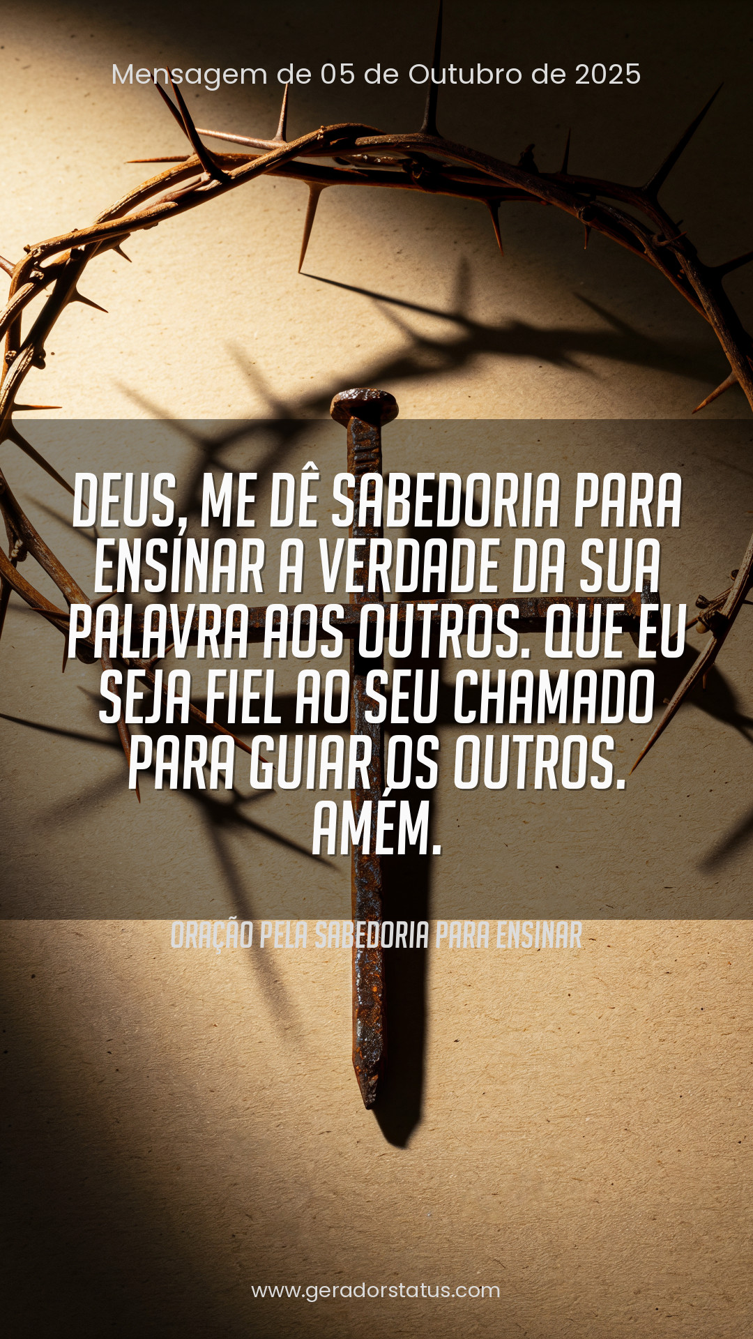 Status do dia: Oração Cristã