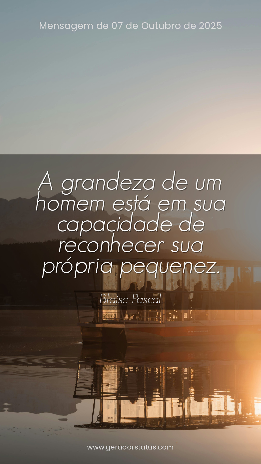 Status do dia: Reflexão