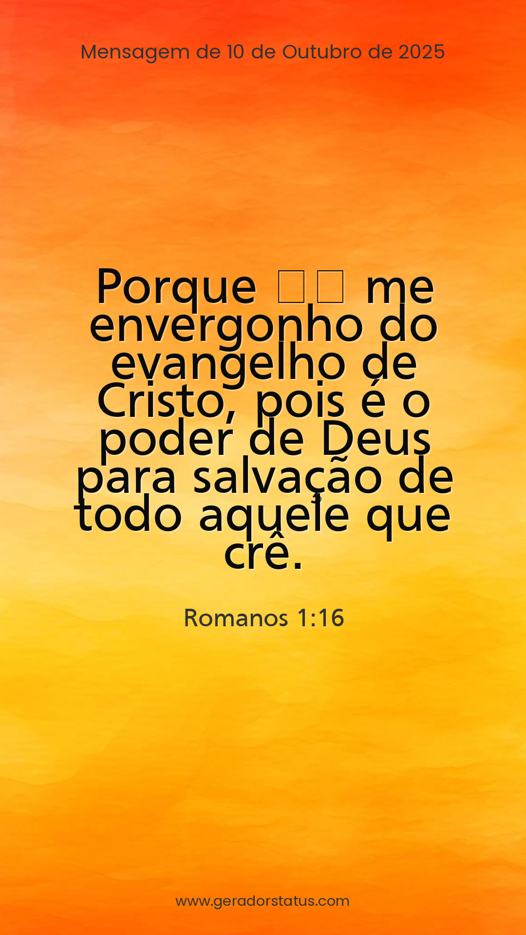 Status do dia: Versículo