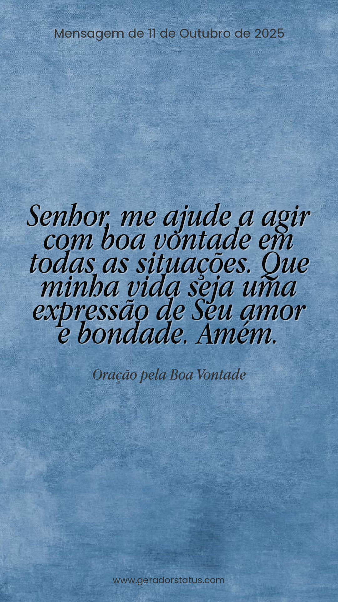 Status do dia: Oração Cristã