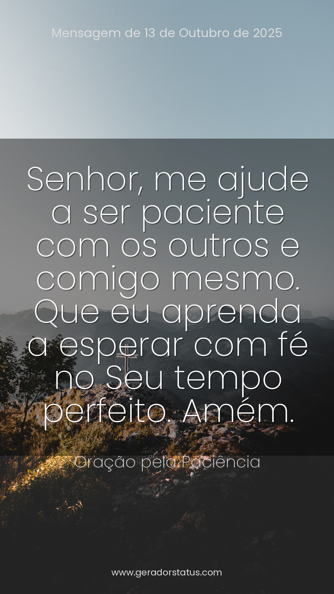 Status do dia: Oração Cristã