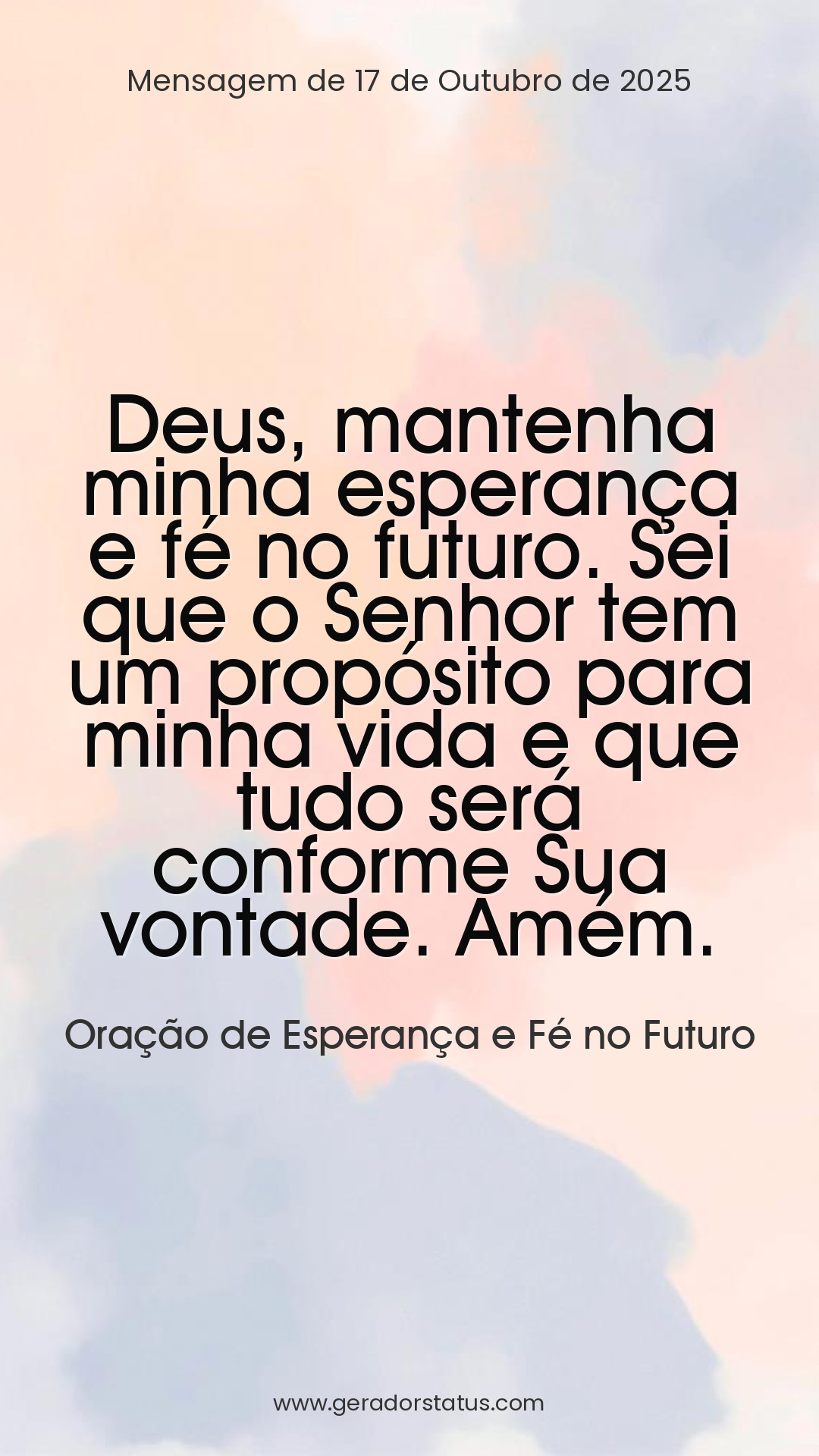 Status do dia: Oração Cristã