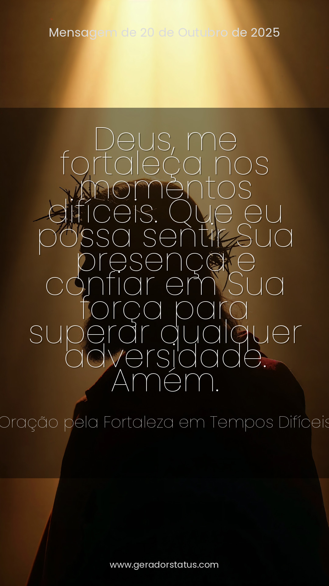 Status do dia: Oração Cristã