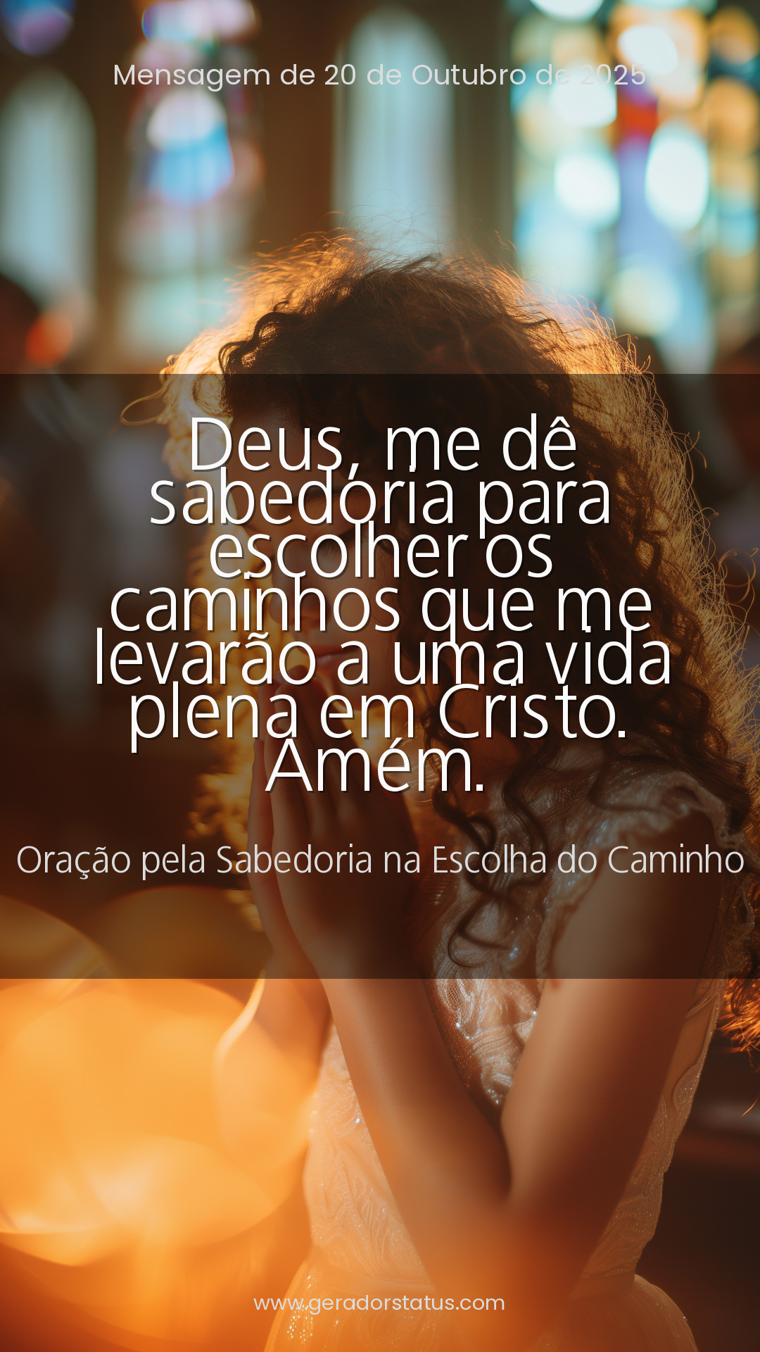 Status do dia: Oração Cristã