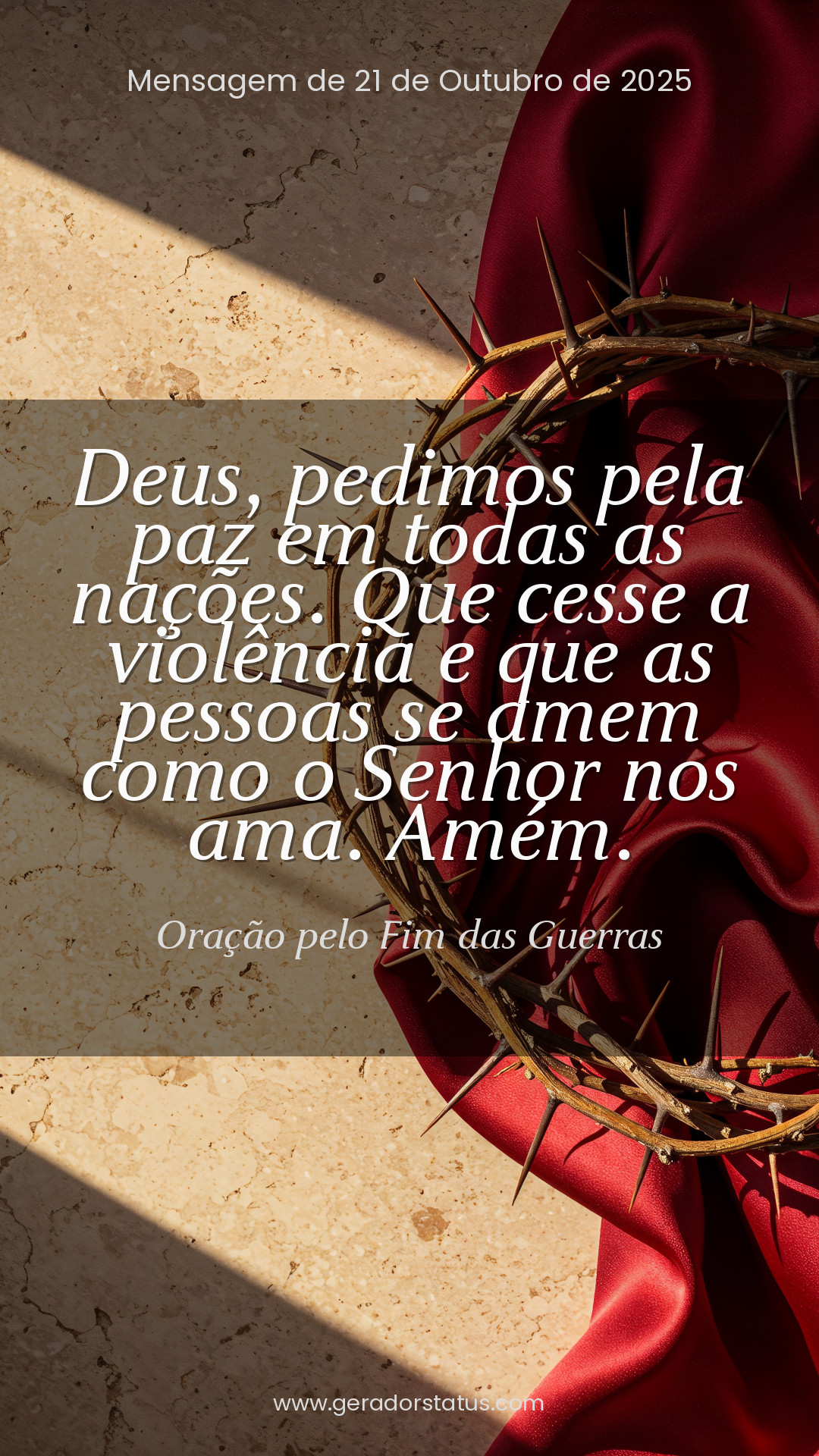 Status do dia: Oração Cristã