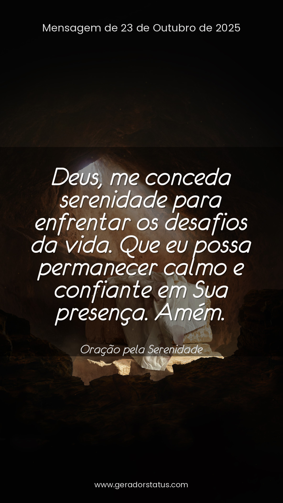 Status do dia: Oração Cristã