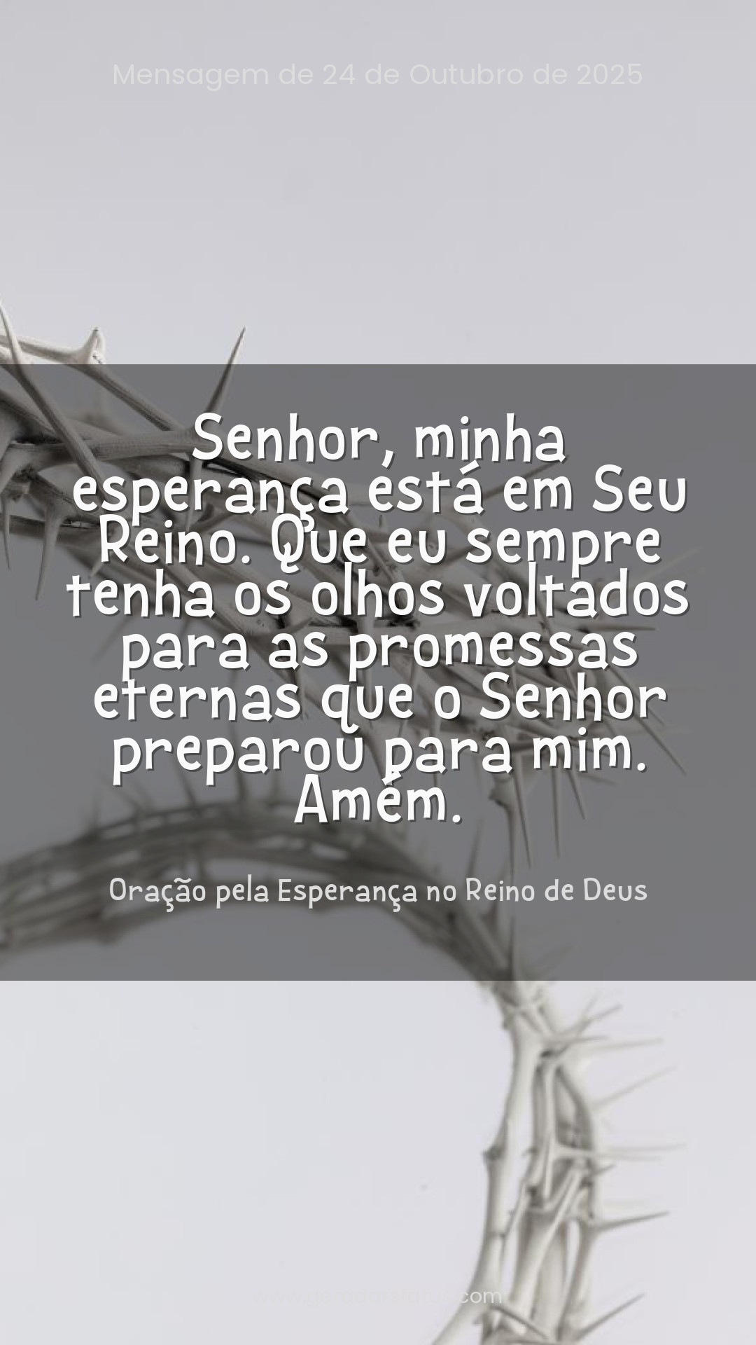 Status do dia: Oração Cristã