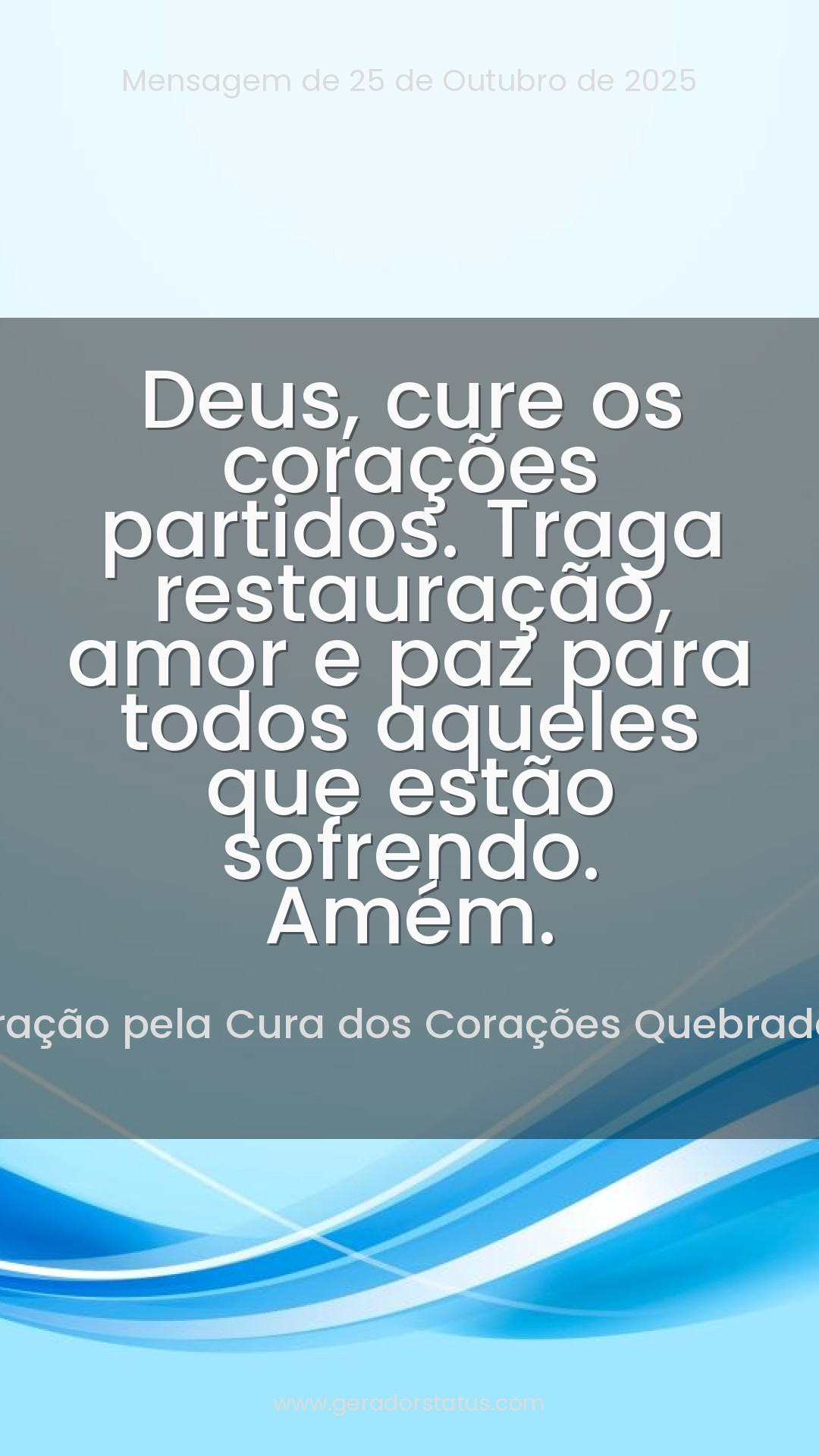 Status do dia: Oração Cristã