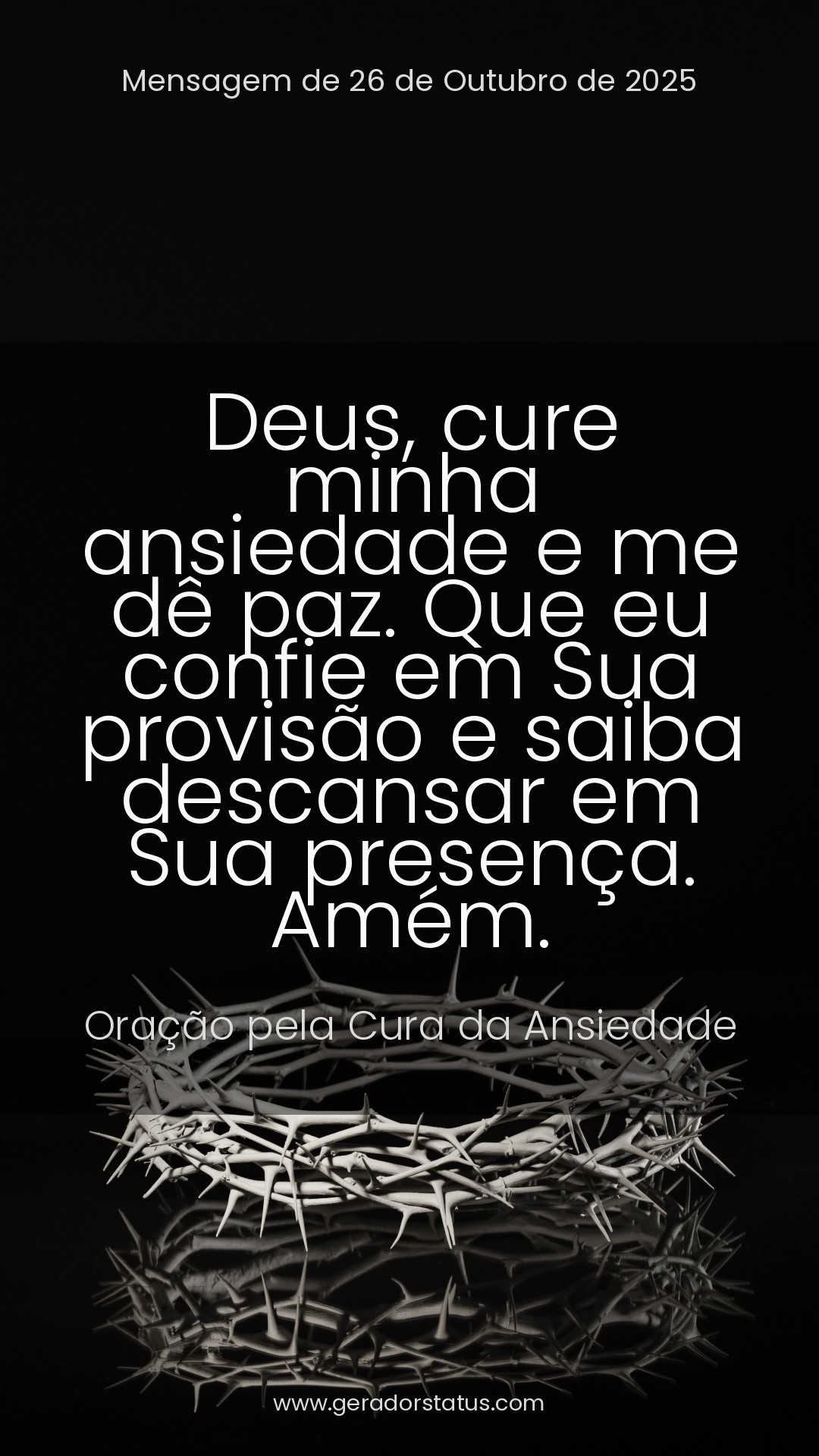 Status do dia: Oração Cristã