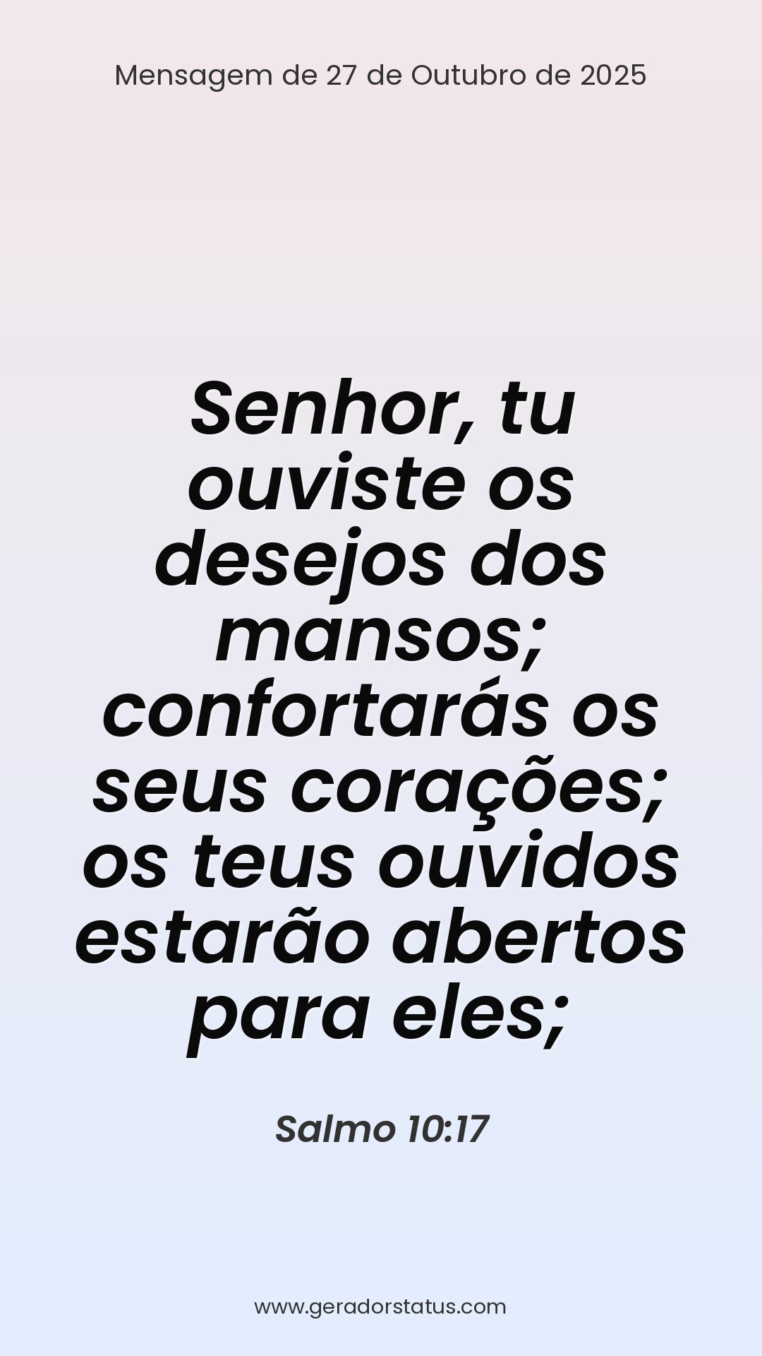 Status do dia: Salmo