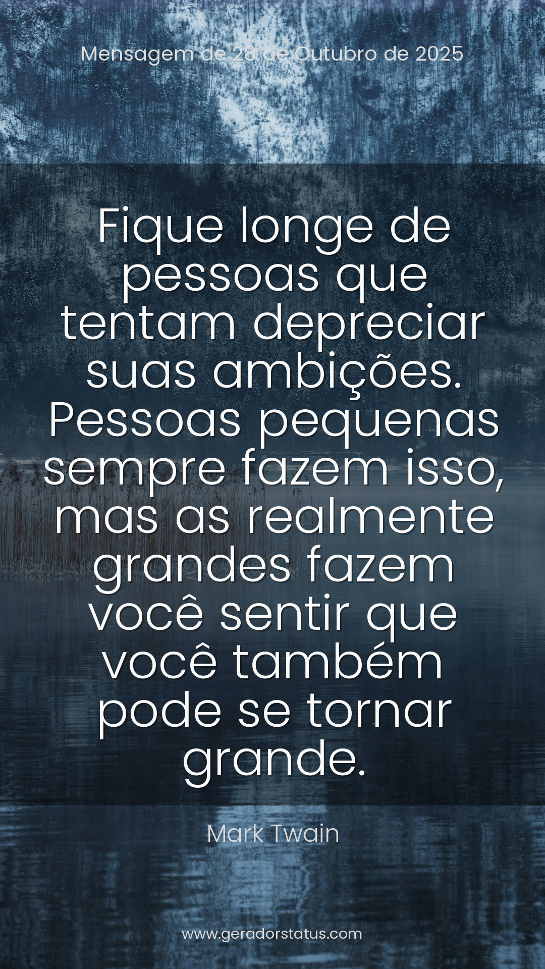 Status do dia: Reflexão