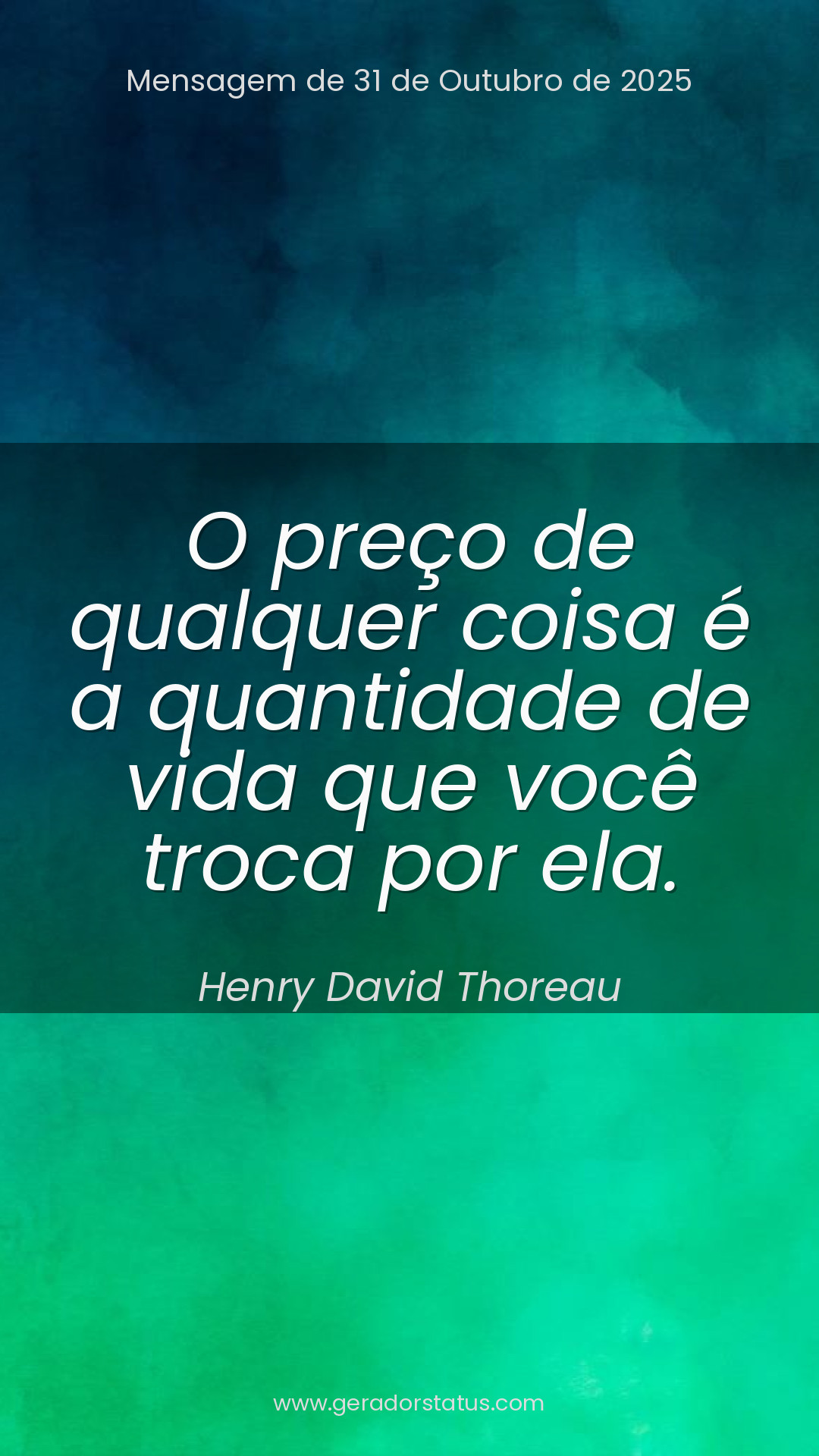 Status do dia: Reflexão