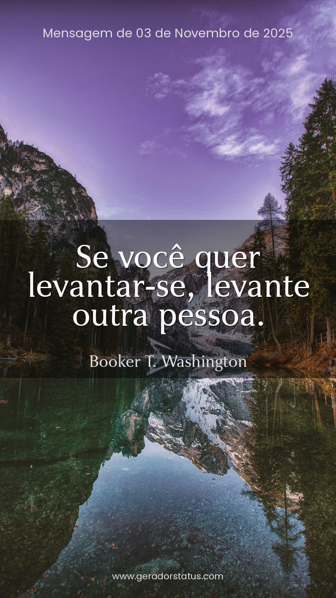 Status do dia: Reflexão