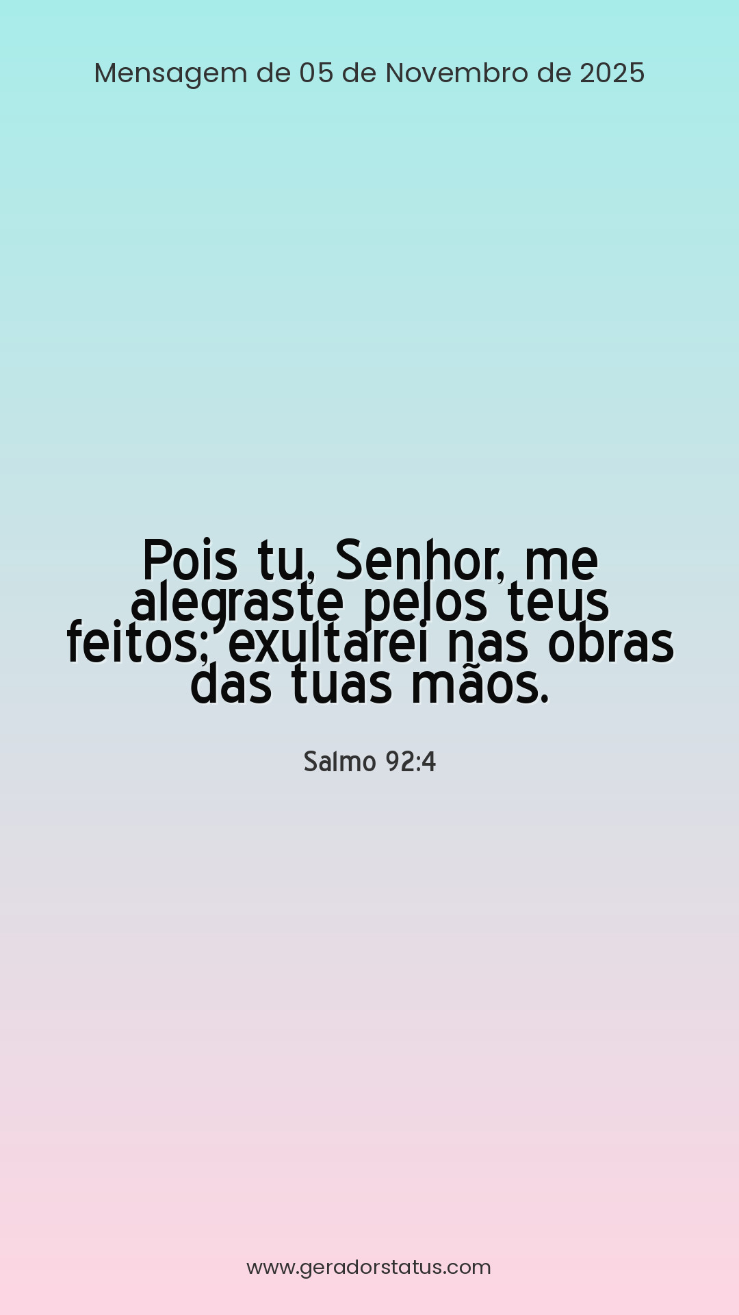 Status do dia: Salmo