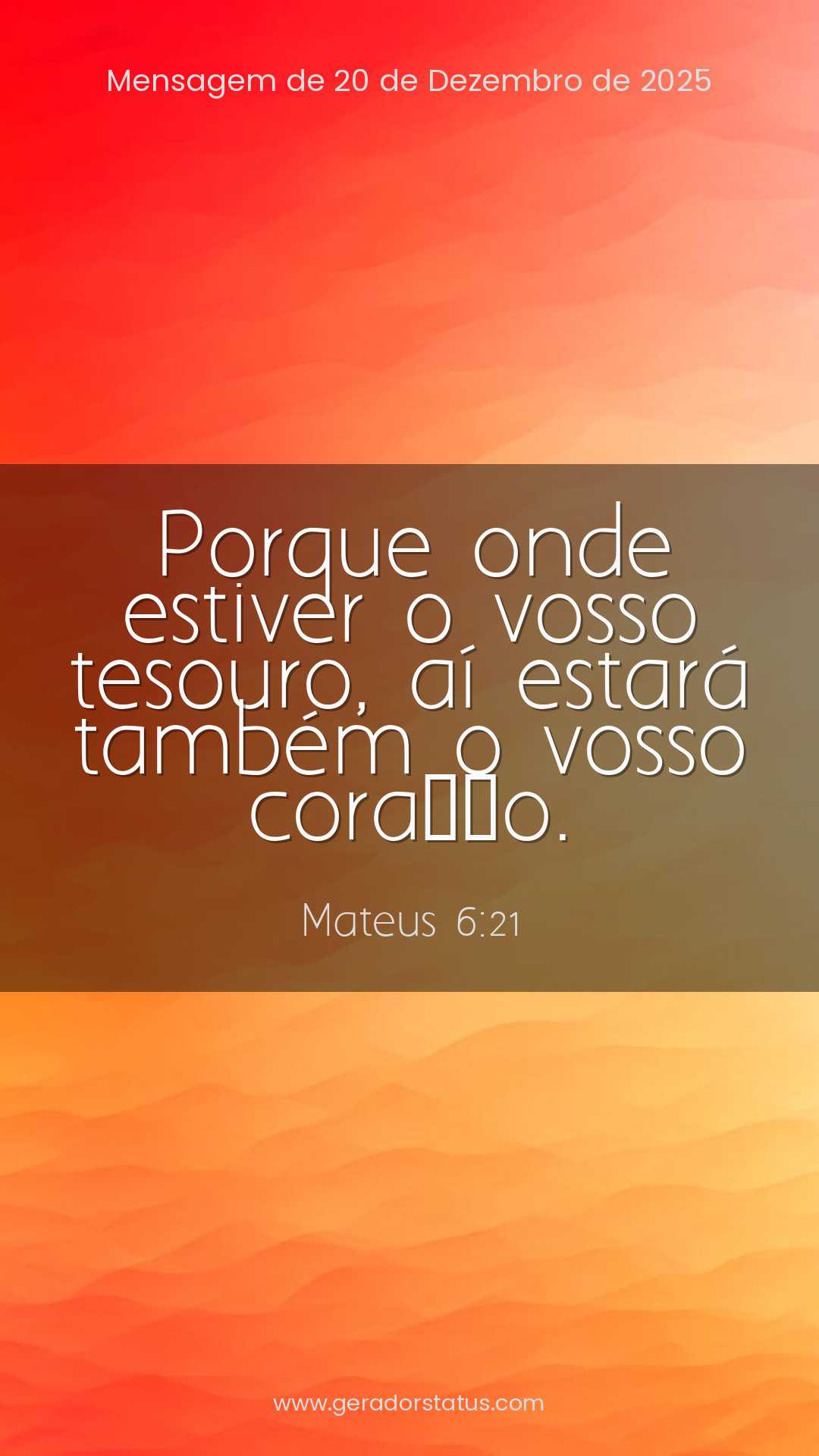 Status do dia: Versículo