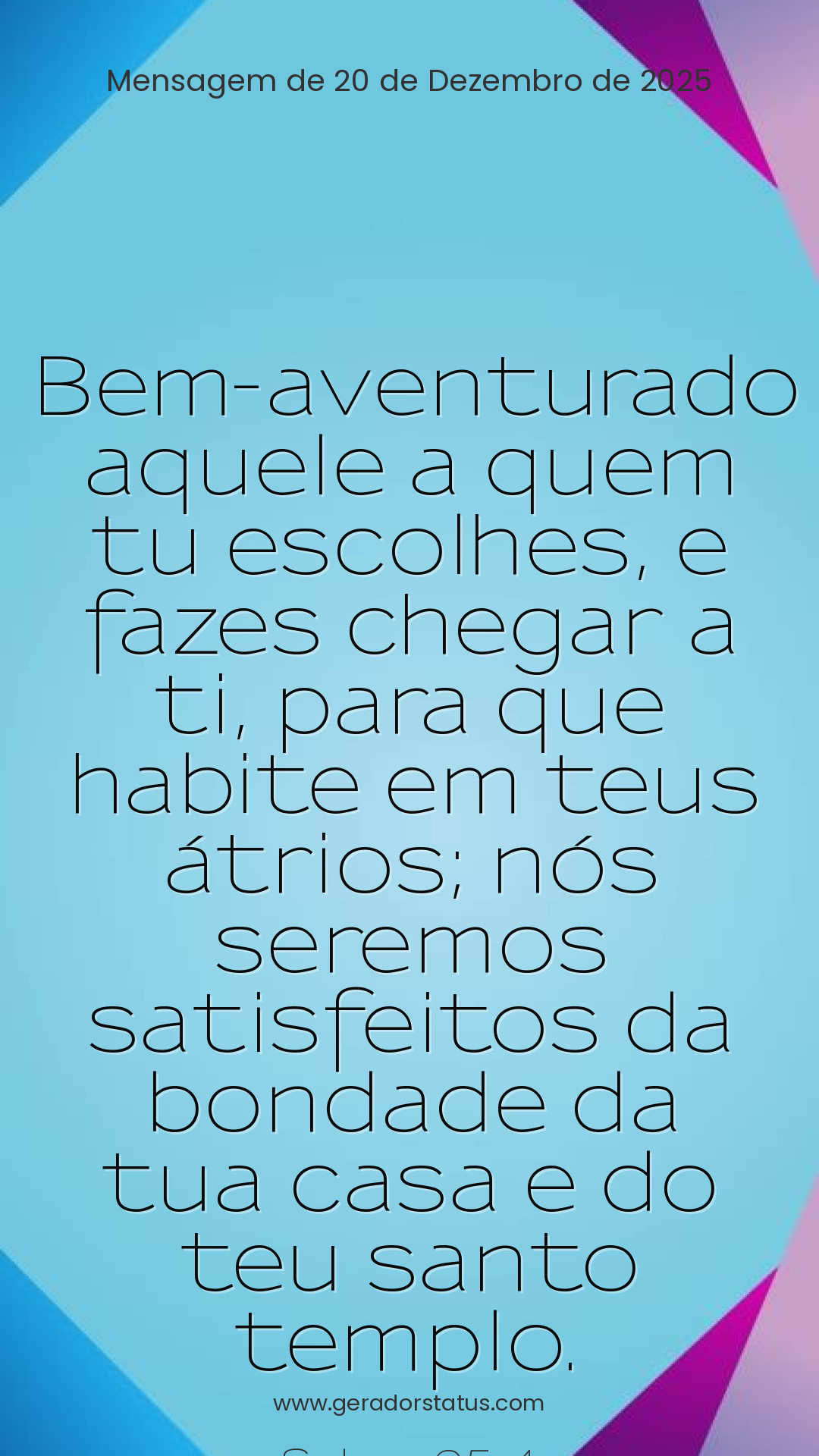 Status do dia: Salmo