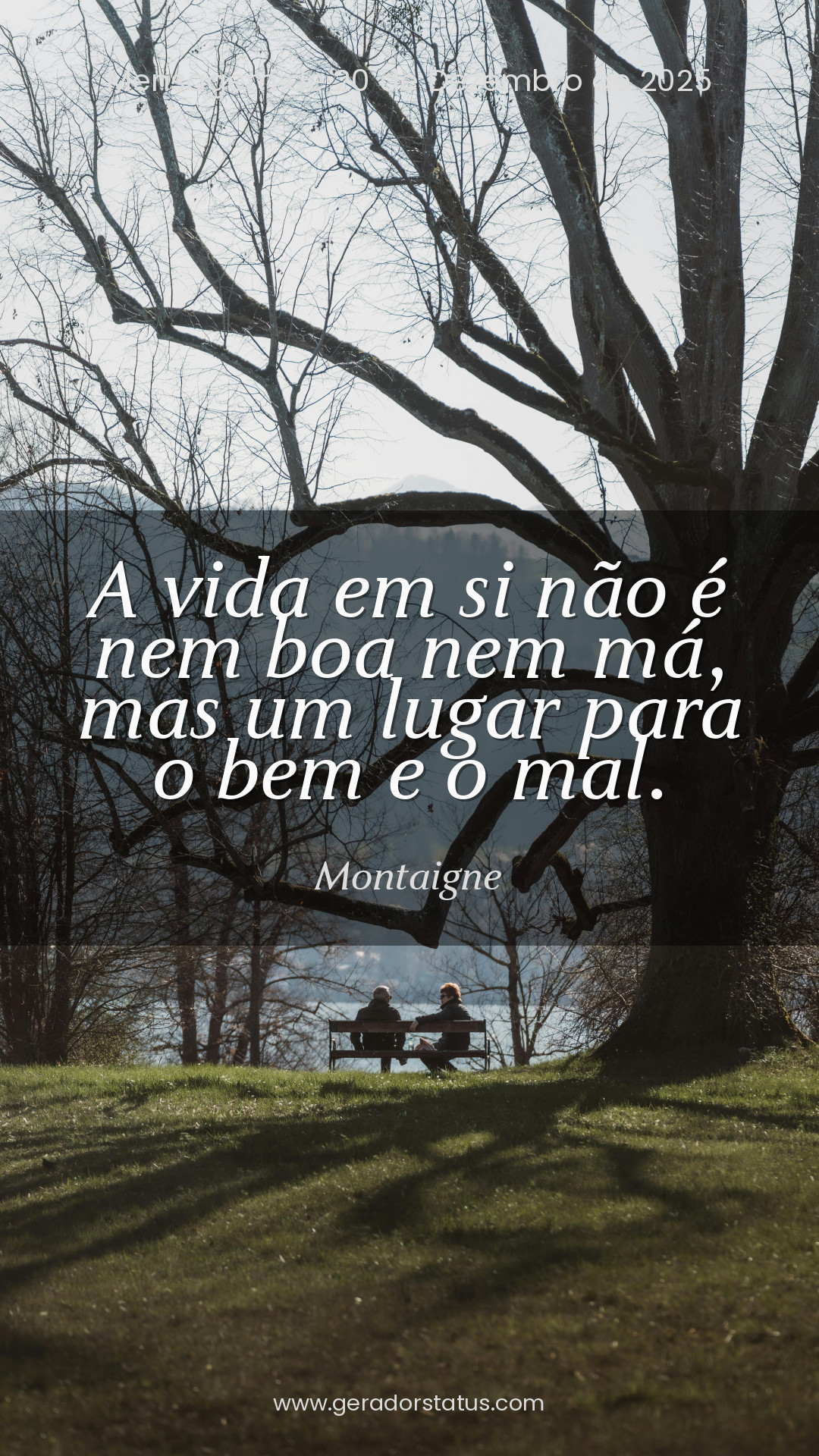 Status do dia: Reflexão