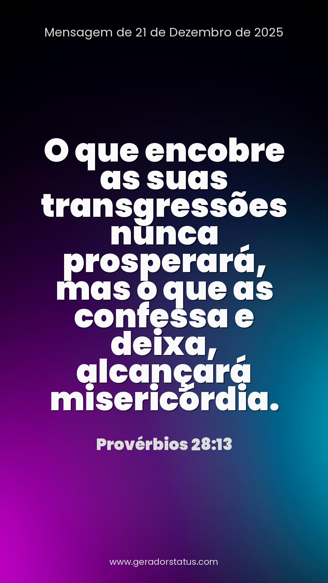 Status do dia: Versículo