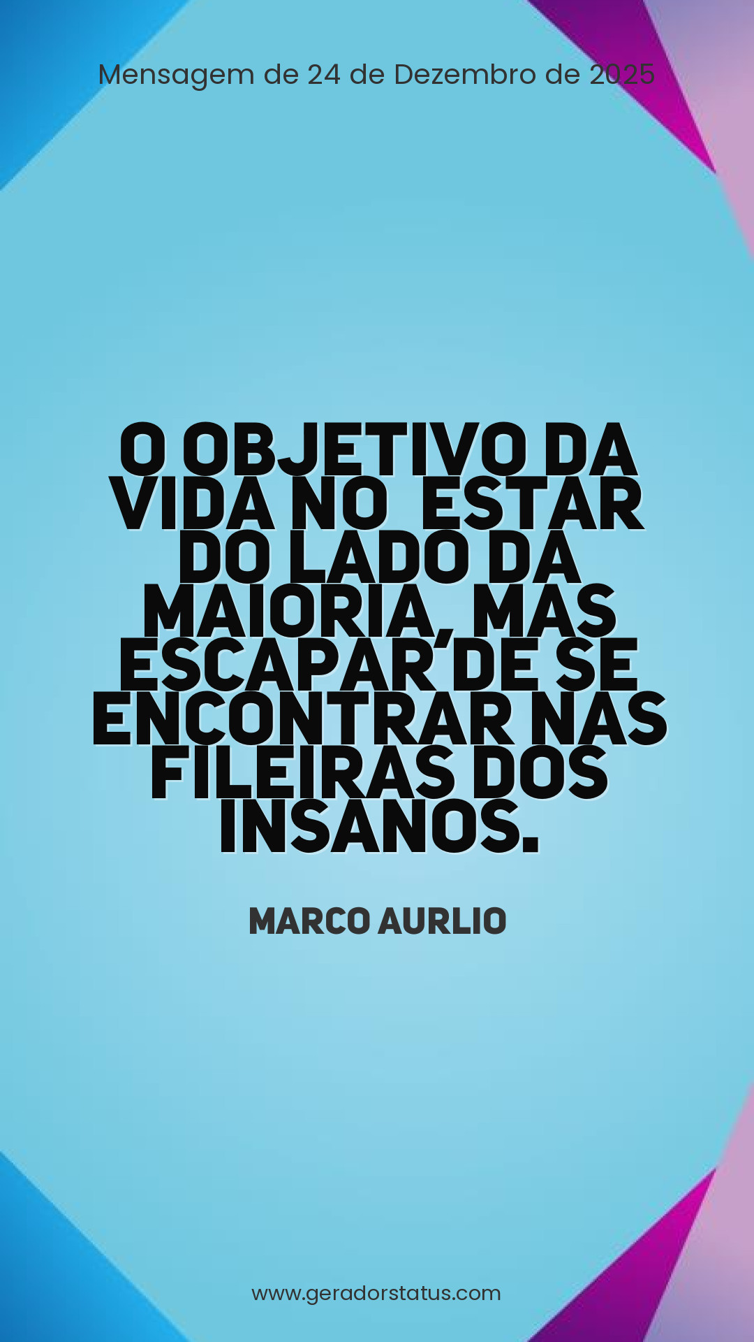 Status do dia: Reflexão