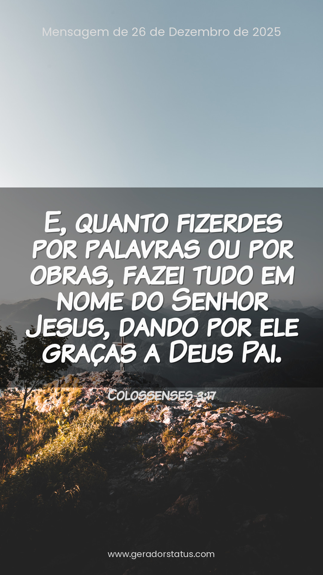 Status do dia: Versículo