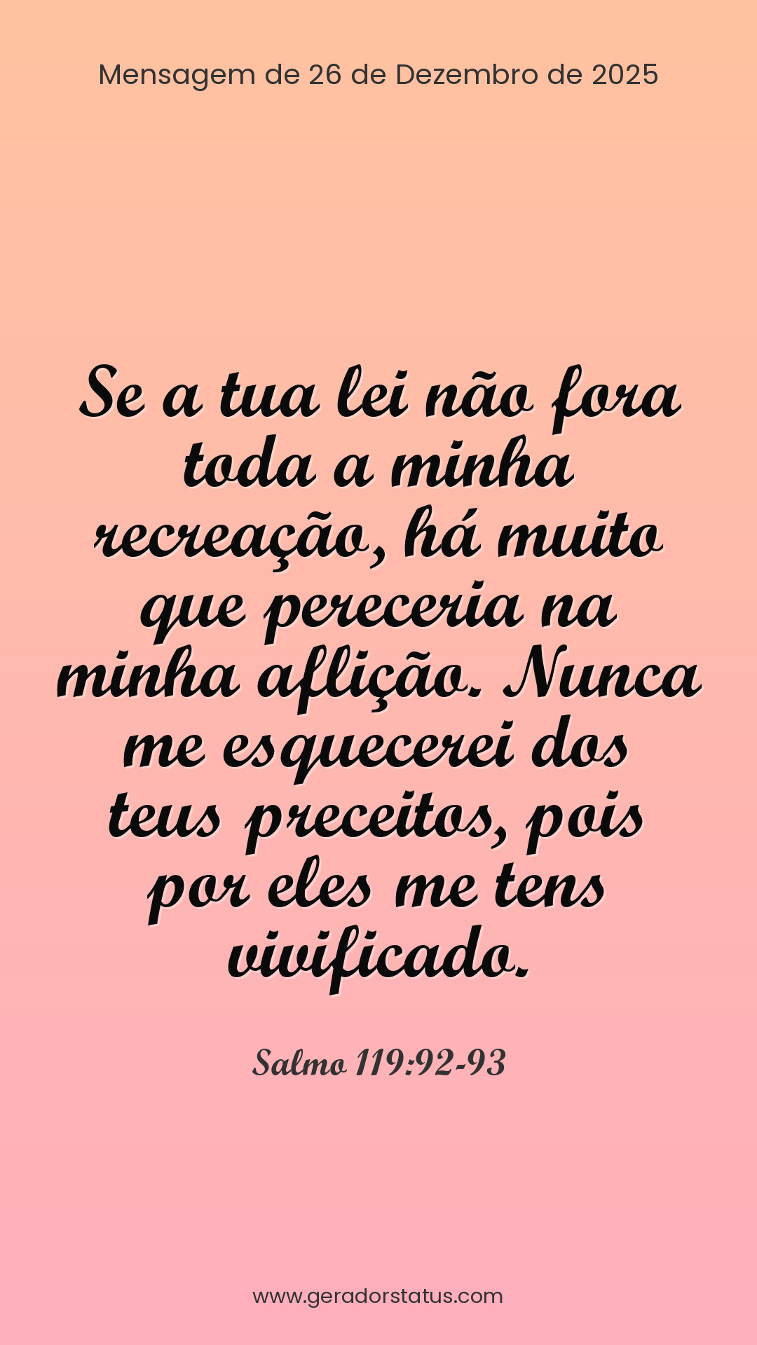 Status do dia: Salmo