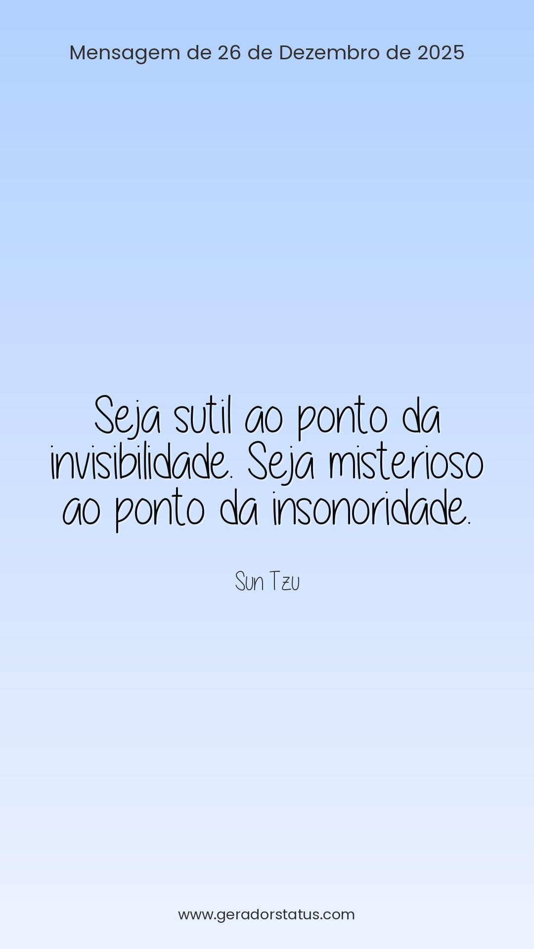 Status do dia: Sabedoria