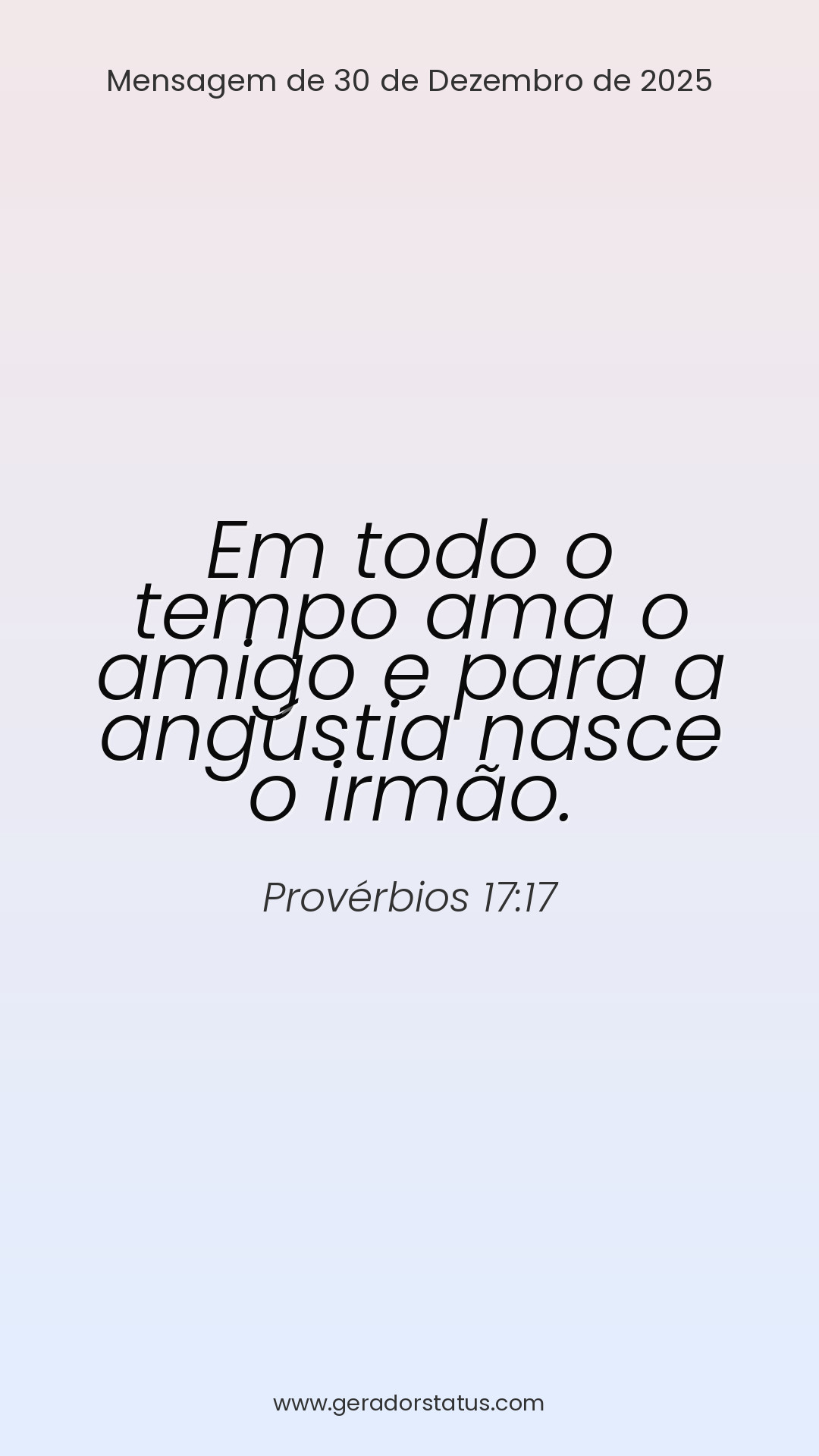 Status do dia: Versículo