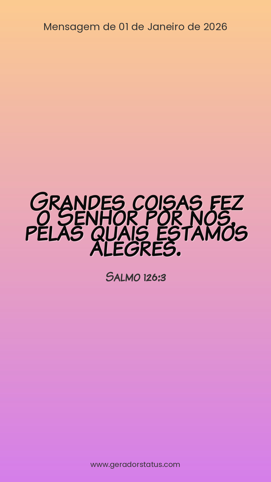 Status do dia: Salmo