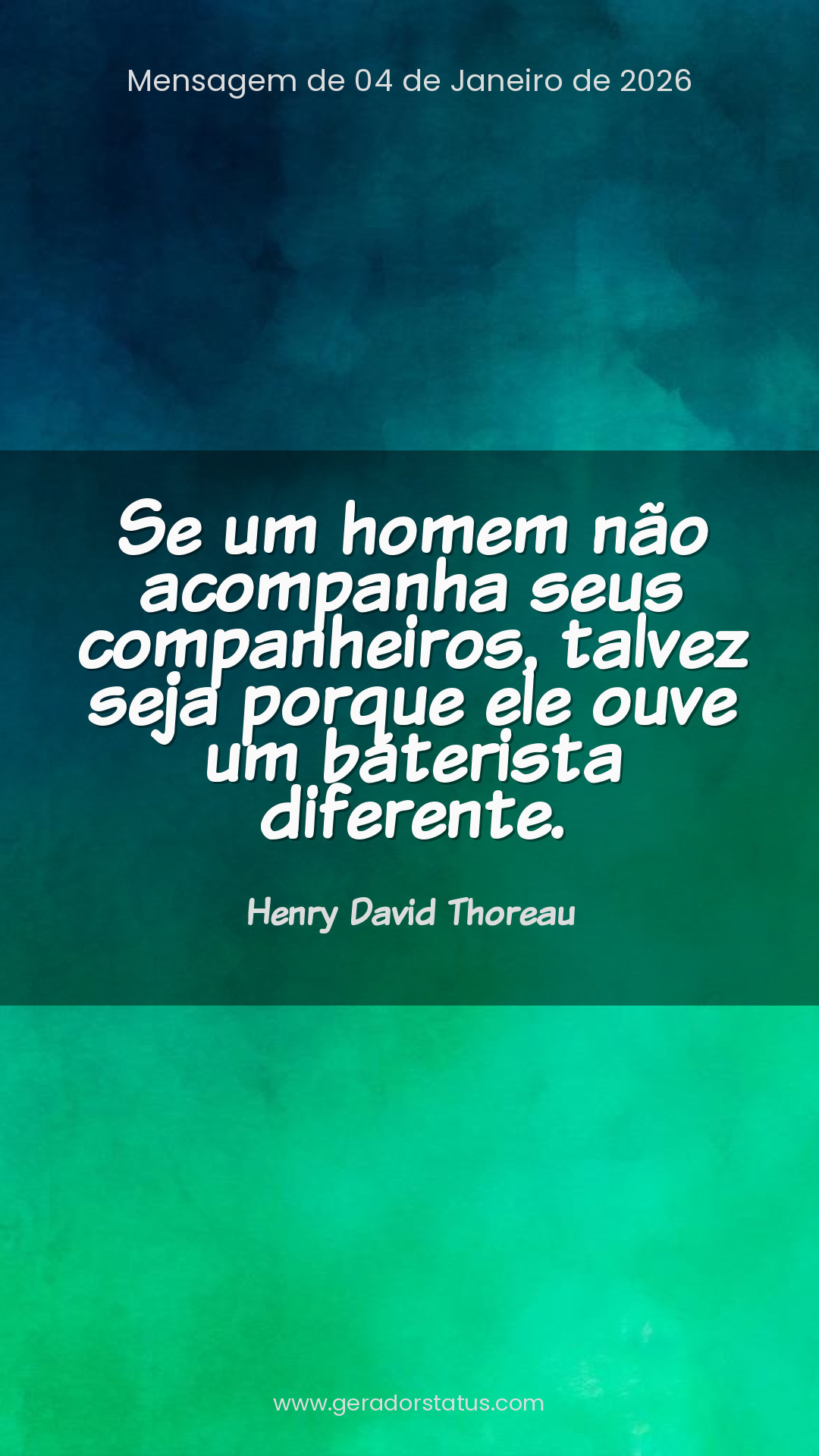 Status do dia: Reflexão