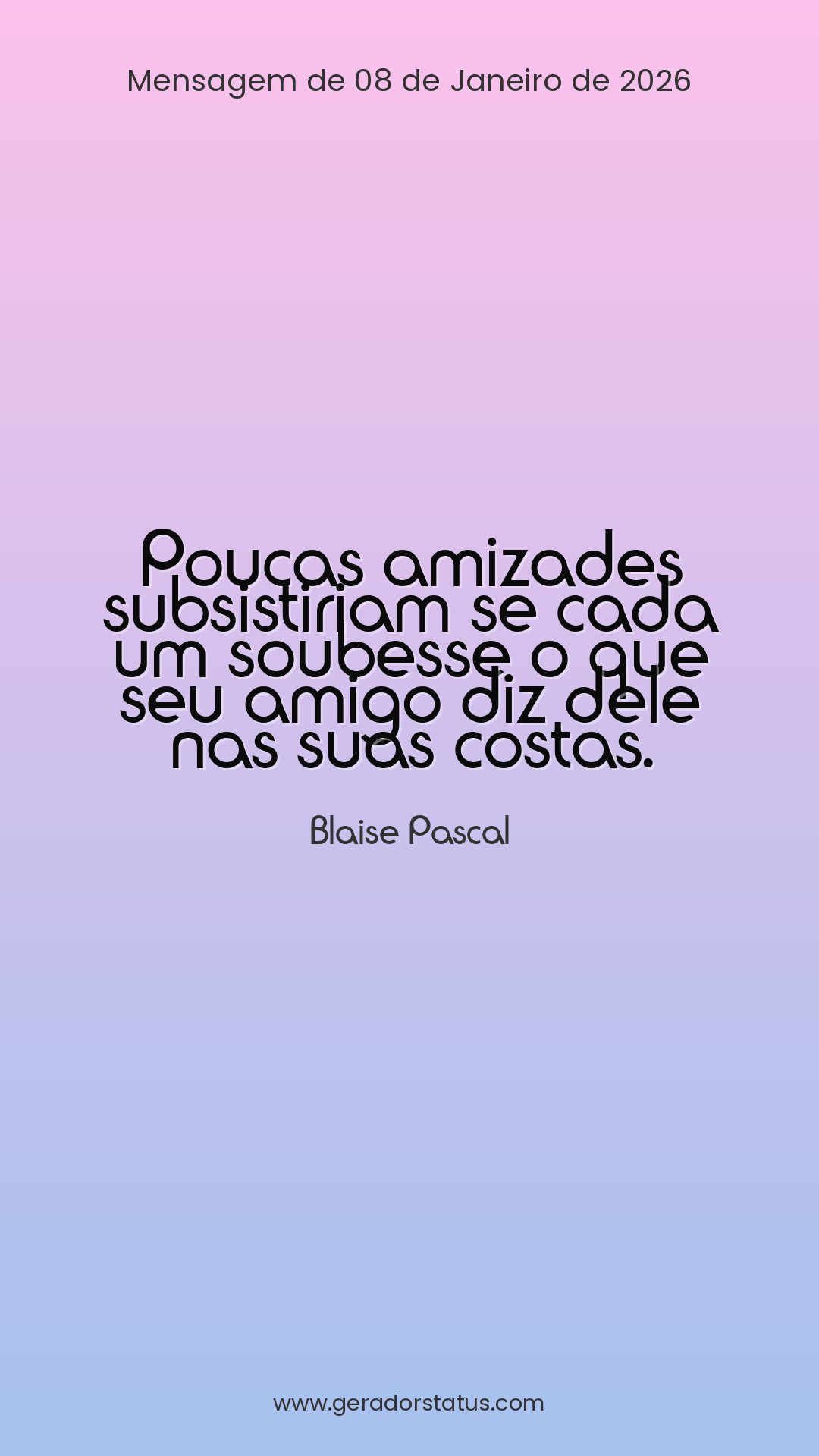 Status do dia: Reflexão