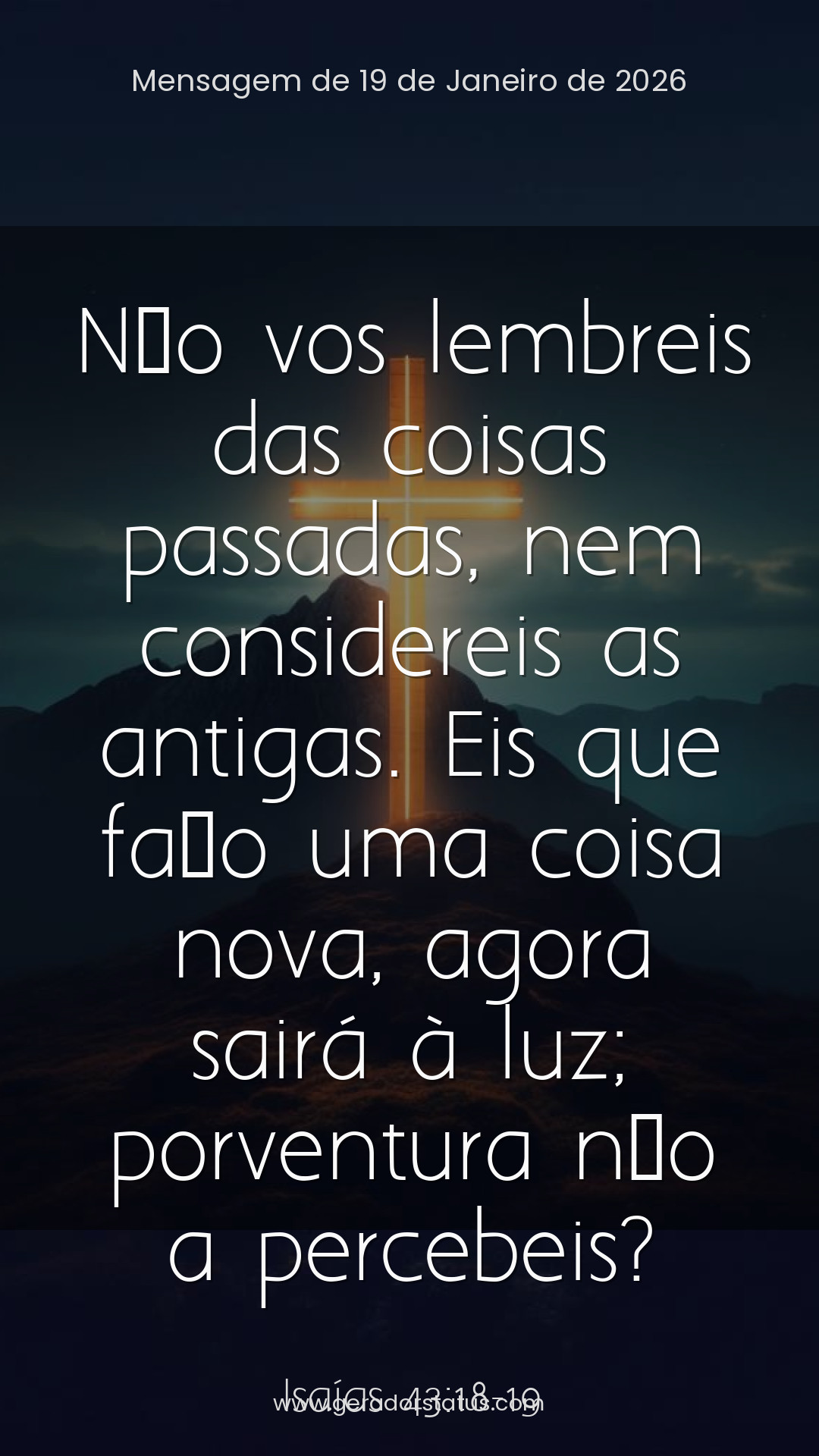 Status do dia: Versículo